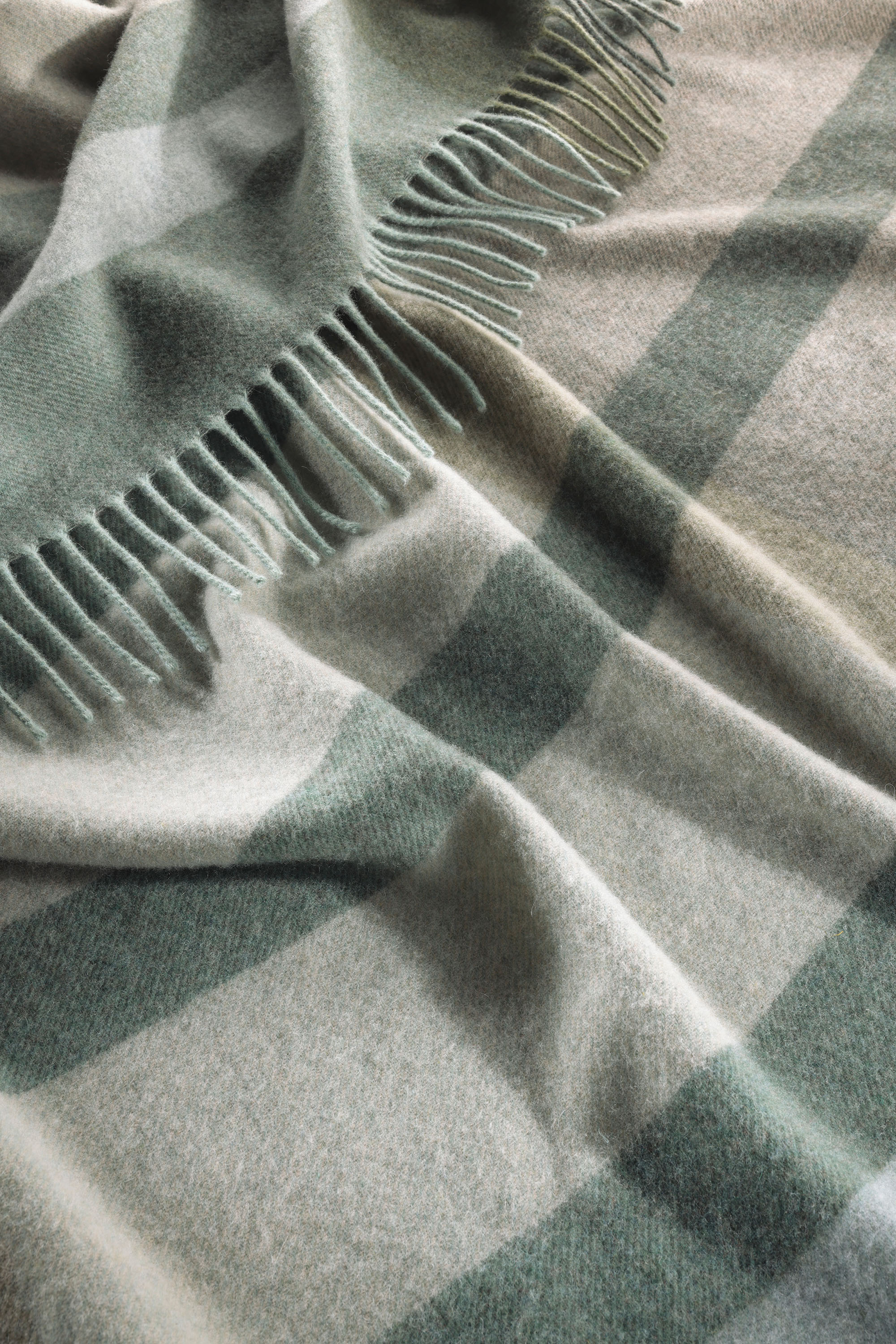 Kaschmirplaid Moss Charming Nahaufnahme