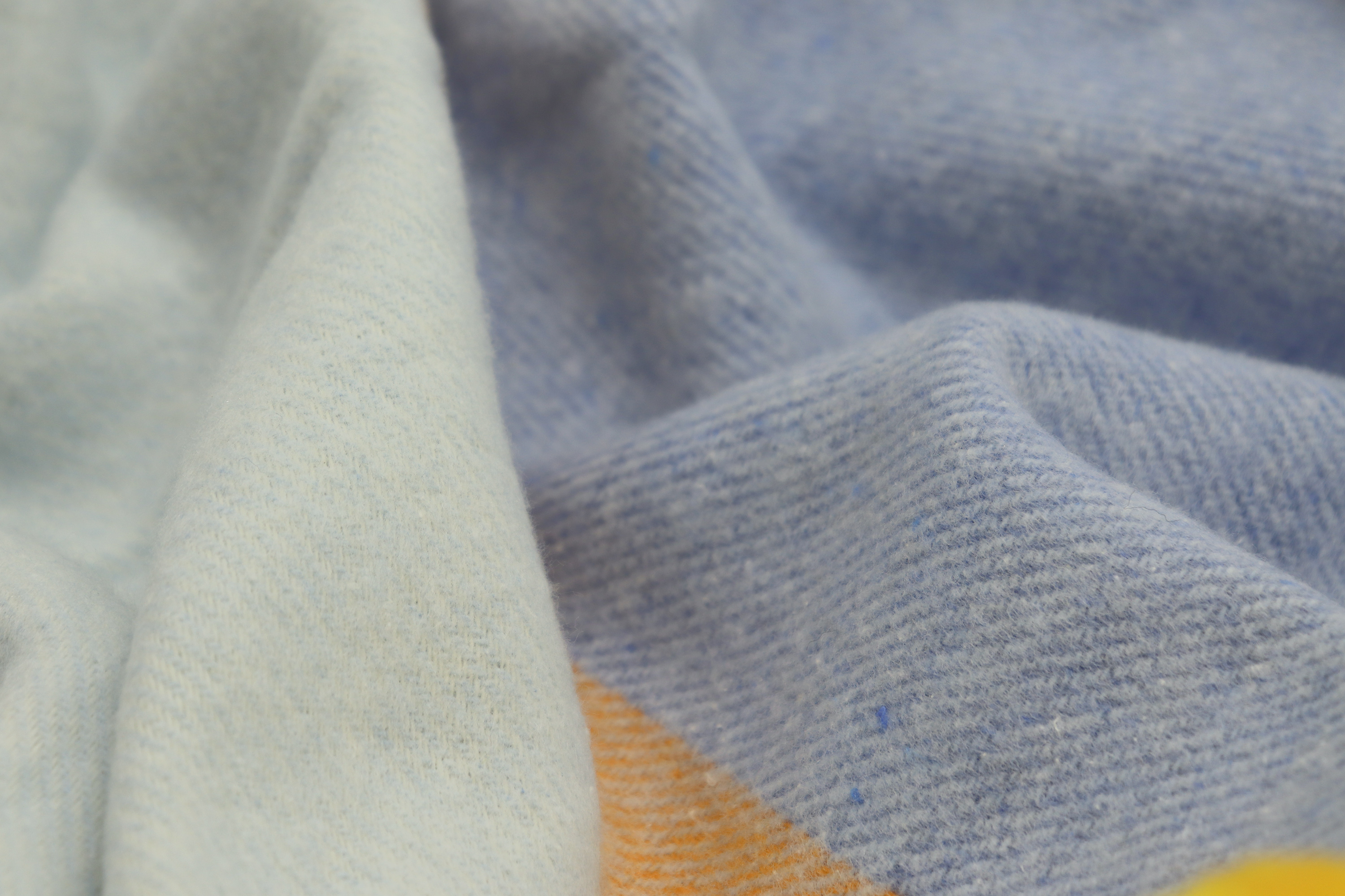 Fransenplaid Great Blue Nahaufnahme Flor