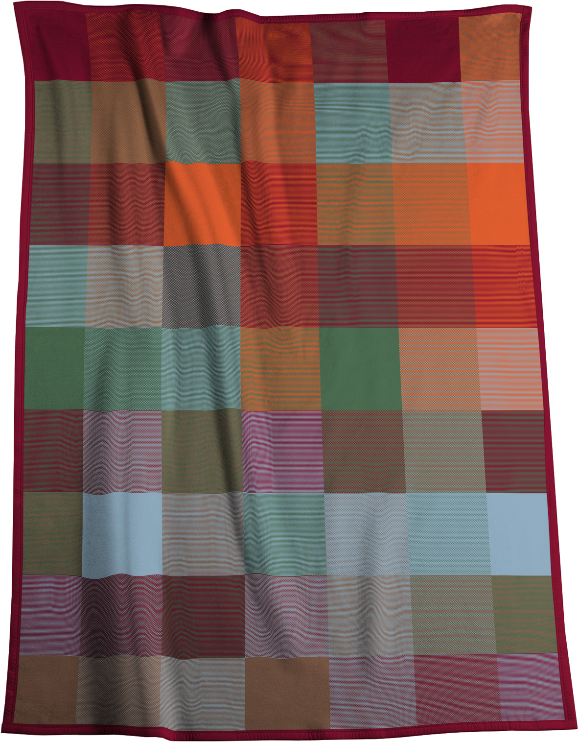 Wohn- und Kuscheldecke "Colour Woven" Bunt karierte Kuscheldecke aus 100% Baumwolle "Colour Woven" - Freisteller