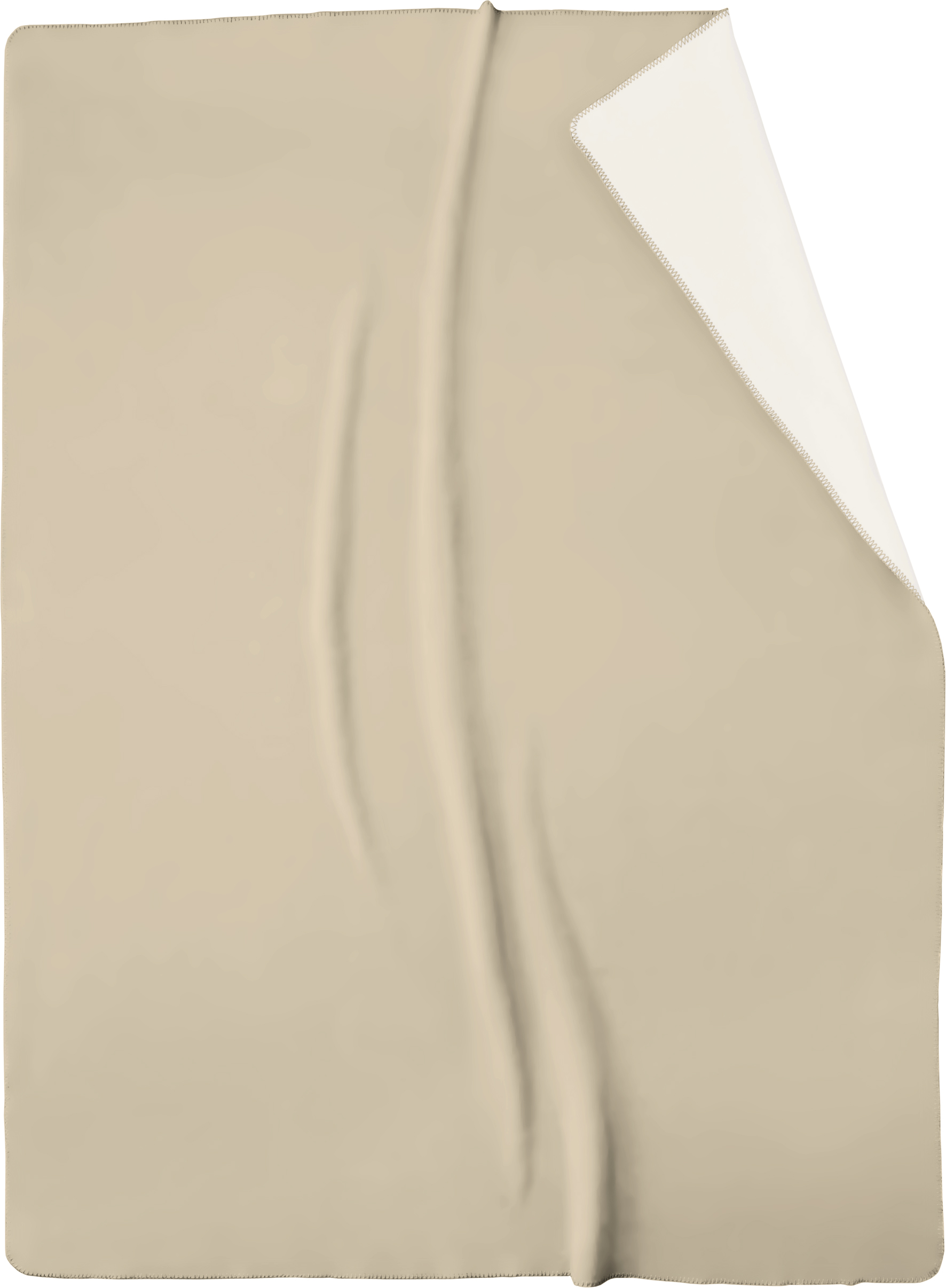 Schlichte Wohndecke "Duo Cotton" aus Baumwollmischgewebe in 150x200 cm in Oasis-Ecru - Freisteller