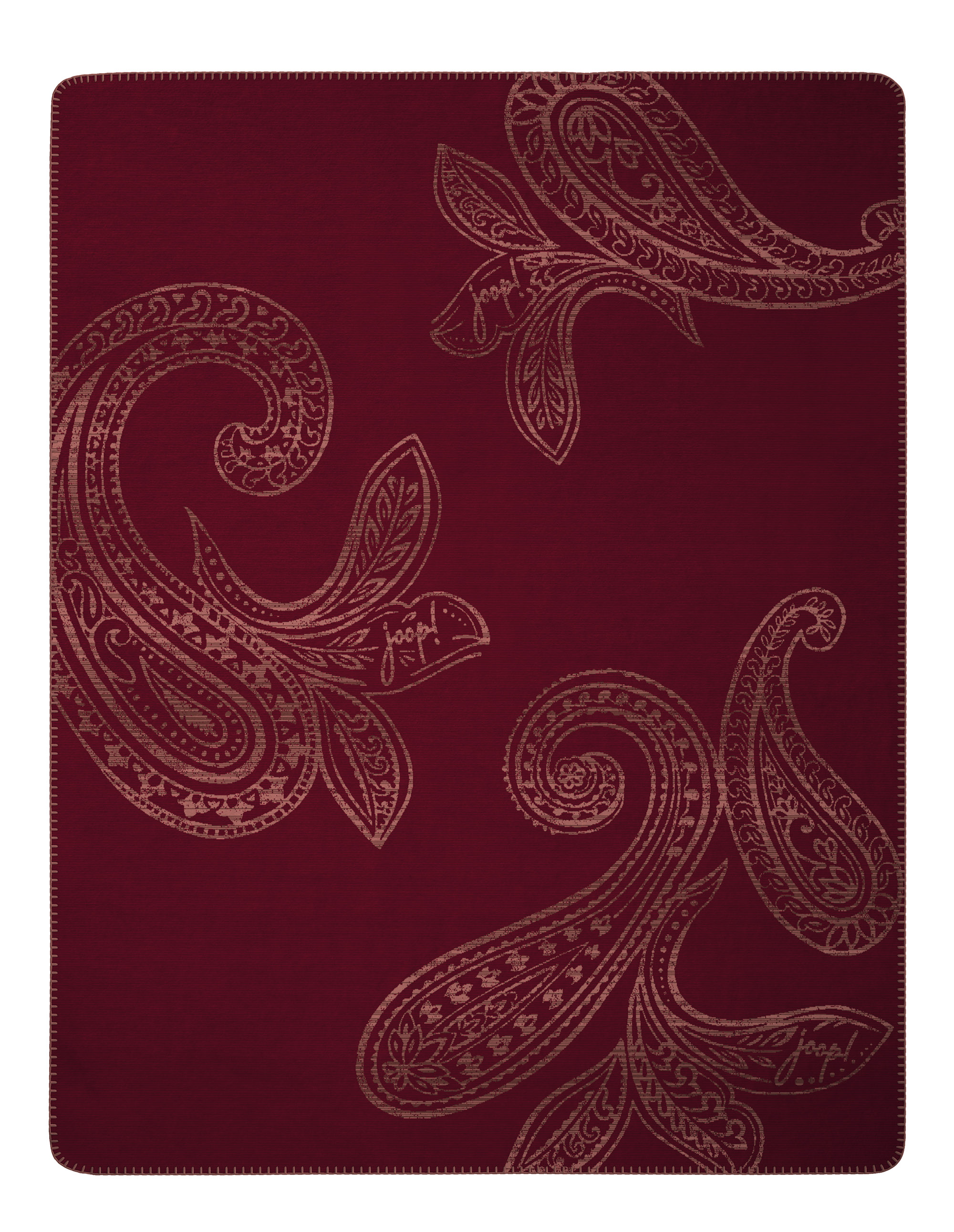 Joop! Wohndecke Paisley rouge Freisteller glatt