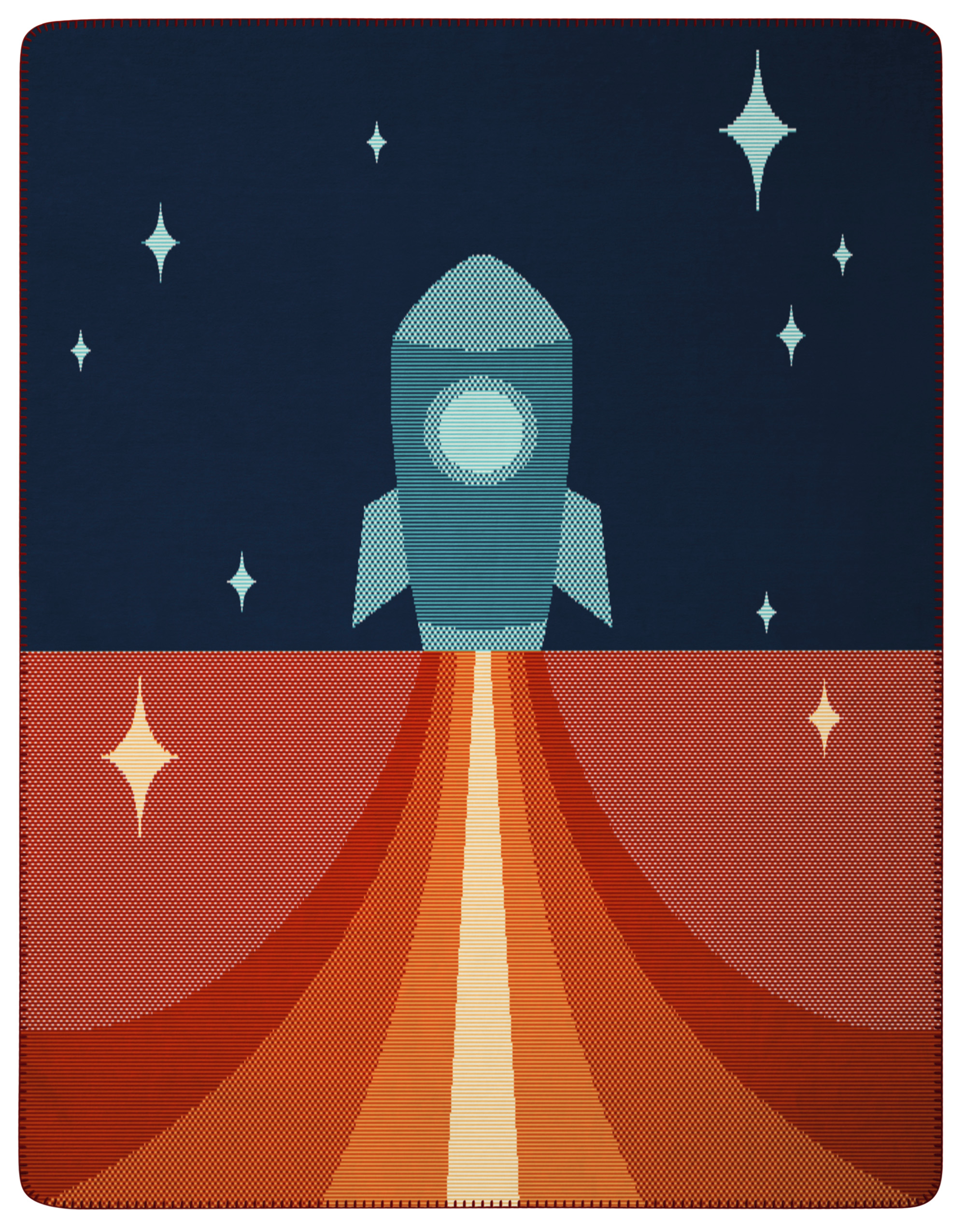 Babydecke Little Rocket Freisteller glatt