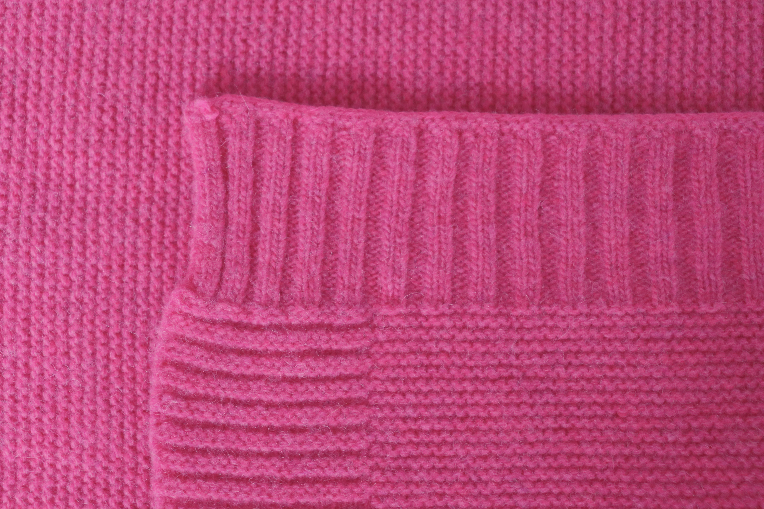 Babydecke Wool Knit pink Nahaufnahme Einfassung Patentrand