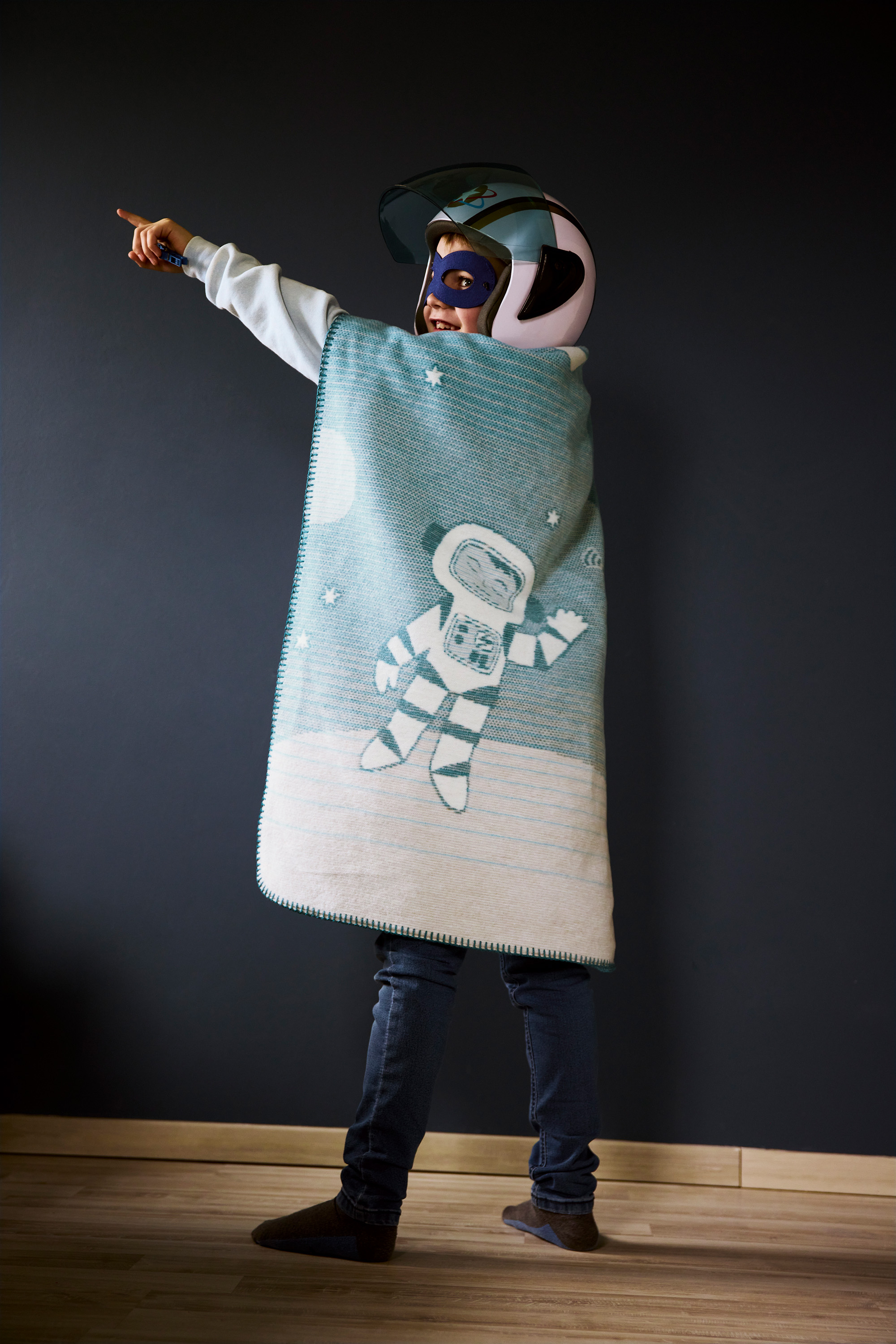 Babydecke Spacekid Milieuaufnahme mit Kind