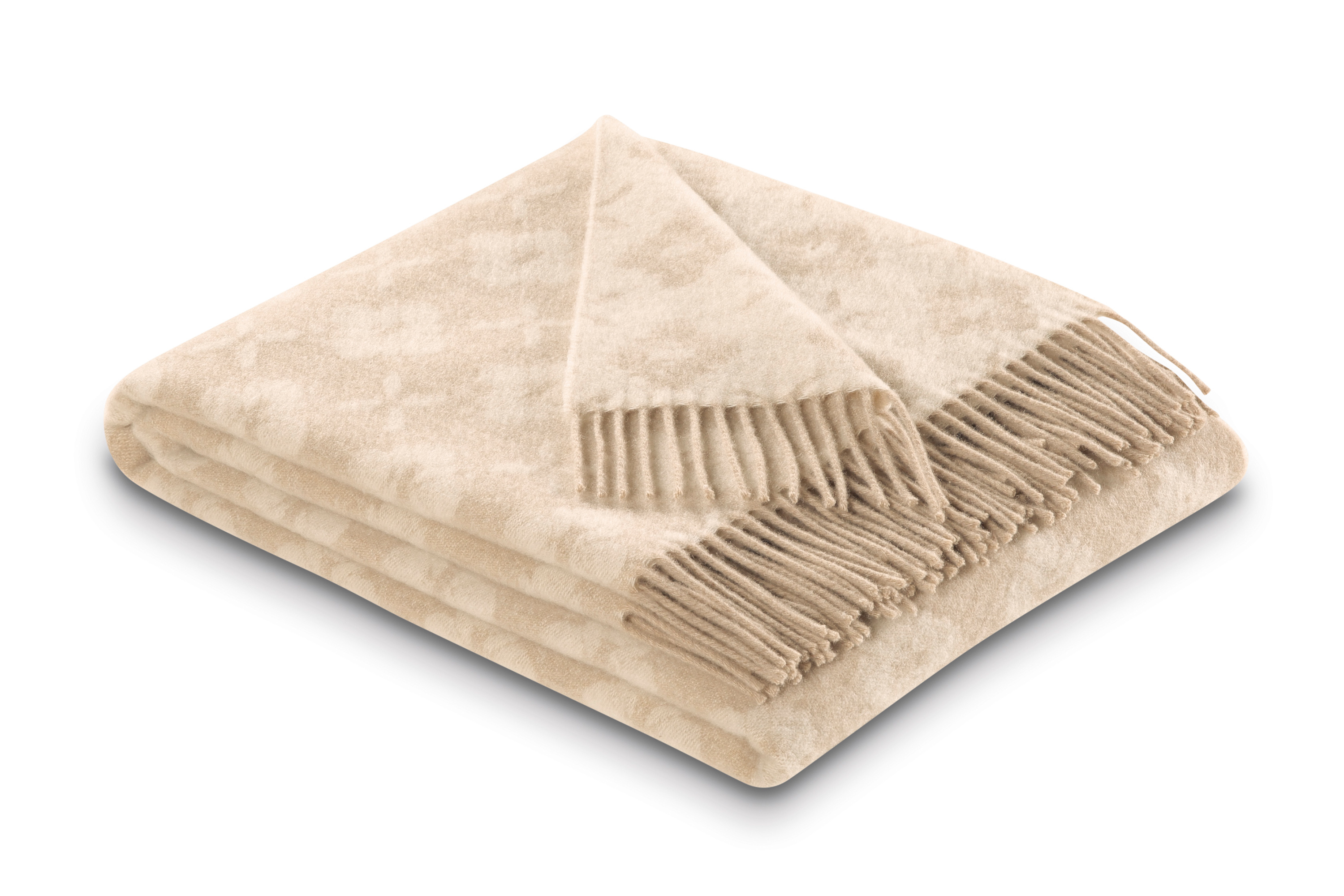 Fransenplaid Primo Beige Päckchenbild