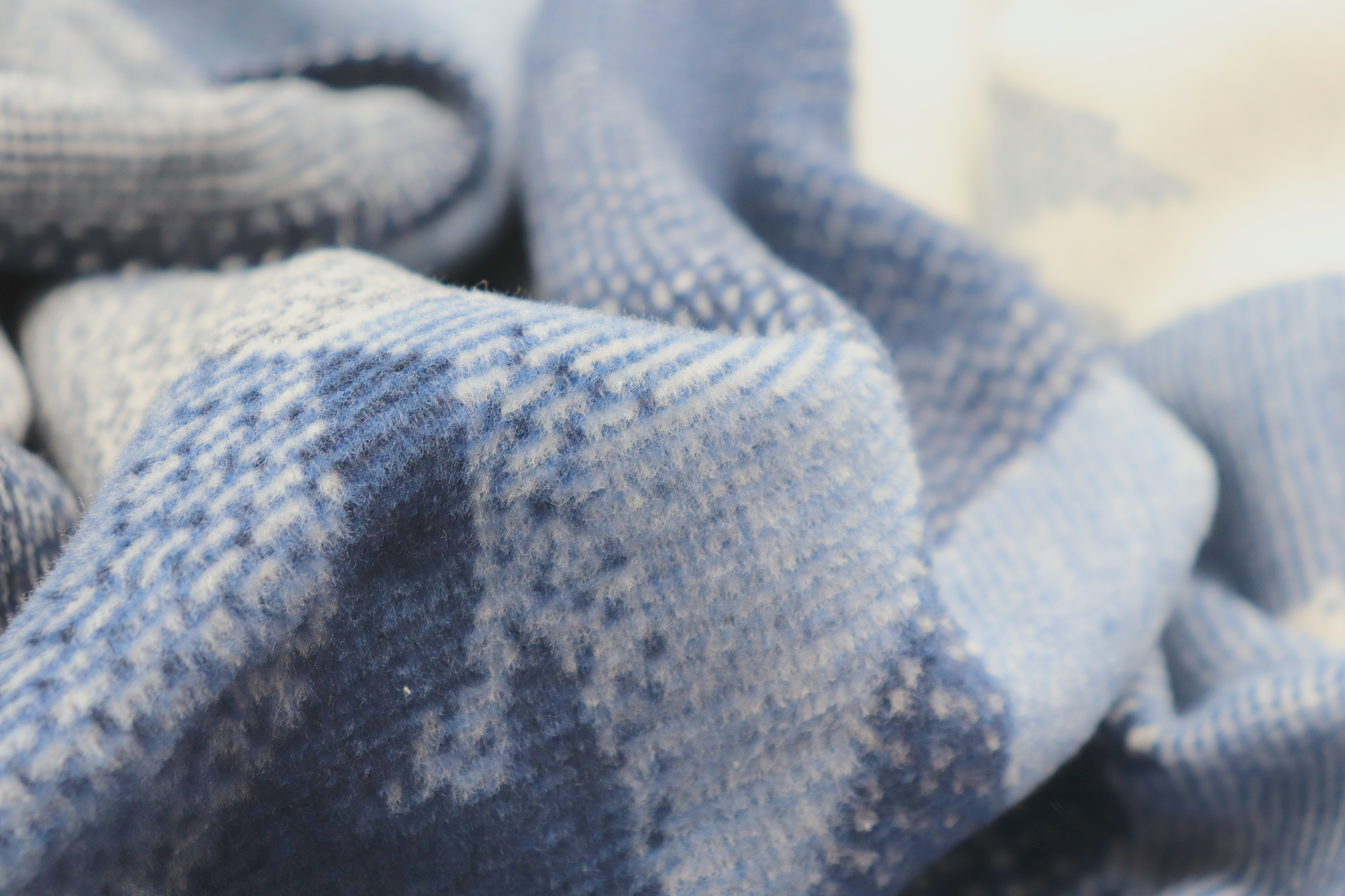 Wohndecke Snow Flow Nahaufnahme Flor