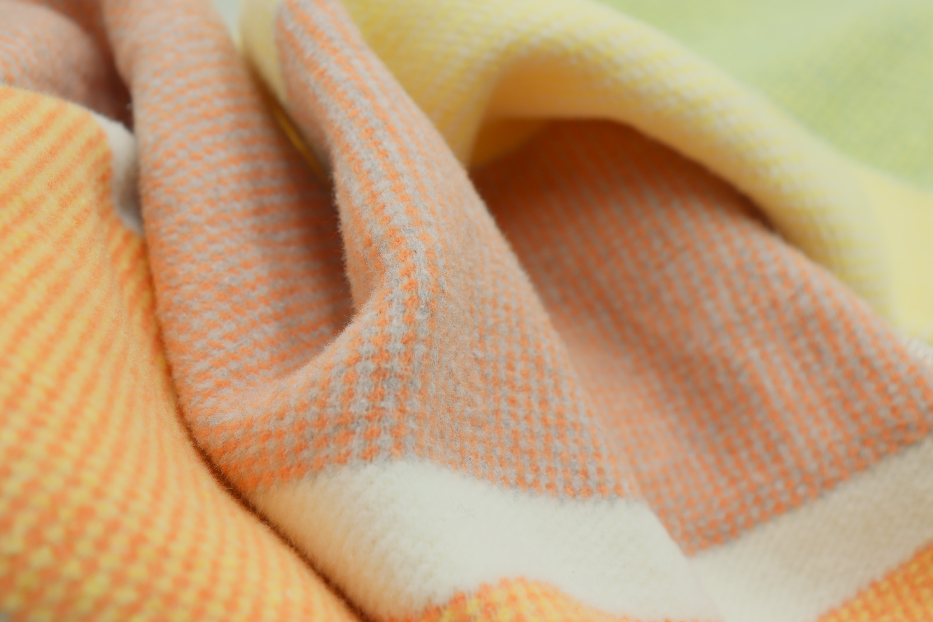 Baumwolldecke Stripe Oasis Nahaufnahme Flor