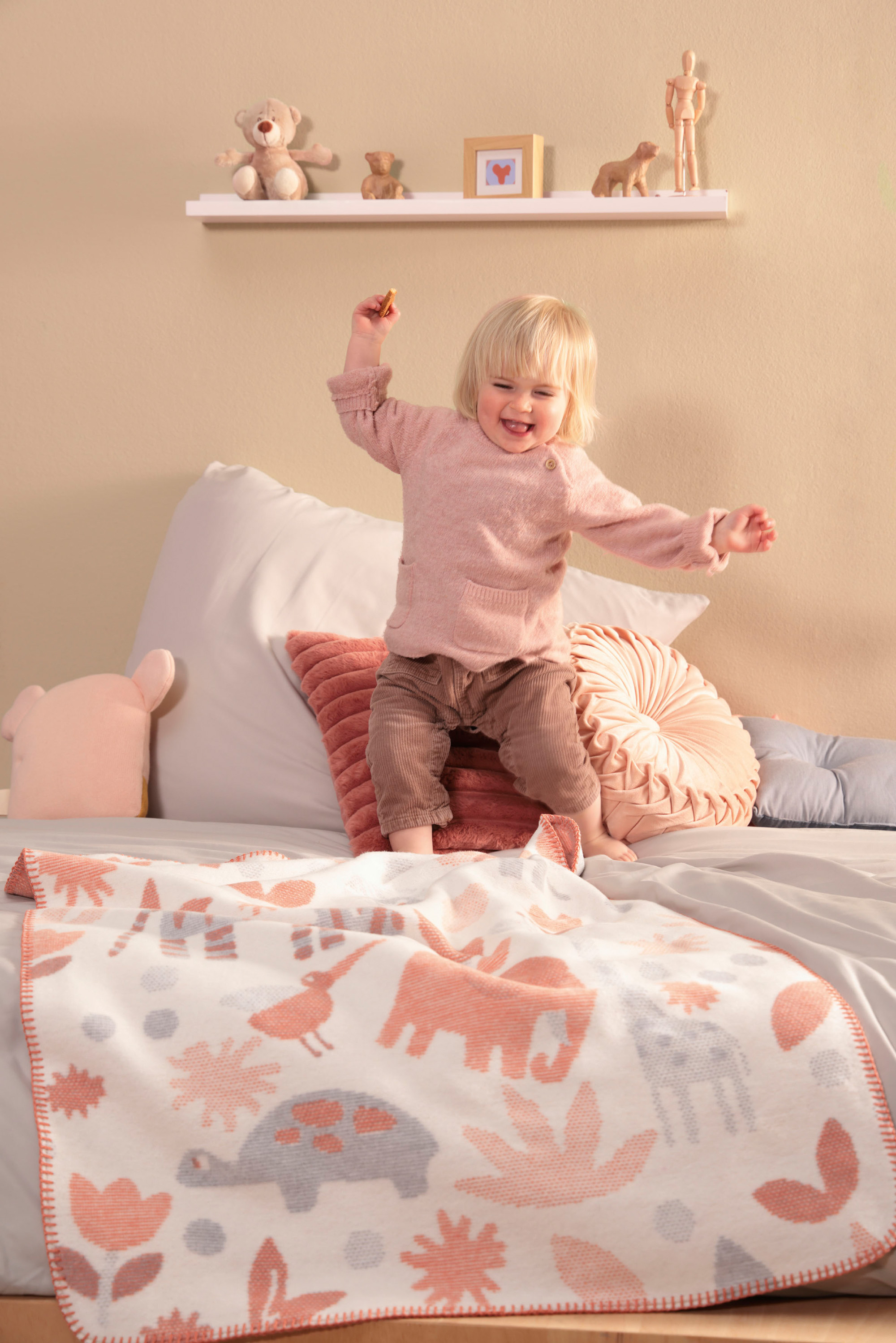 Emotionale Mileuaufnahme zur Babydecke Zoo