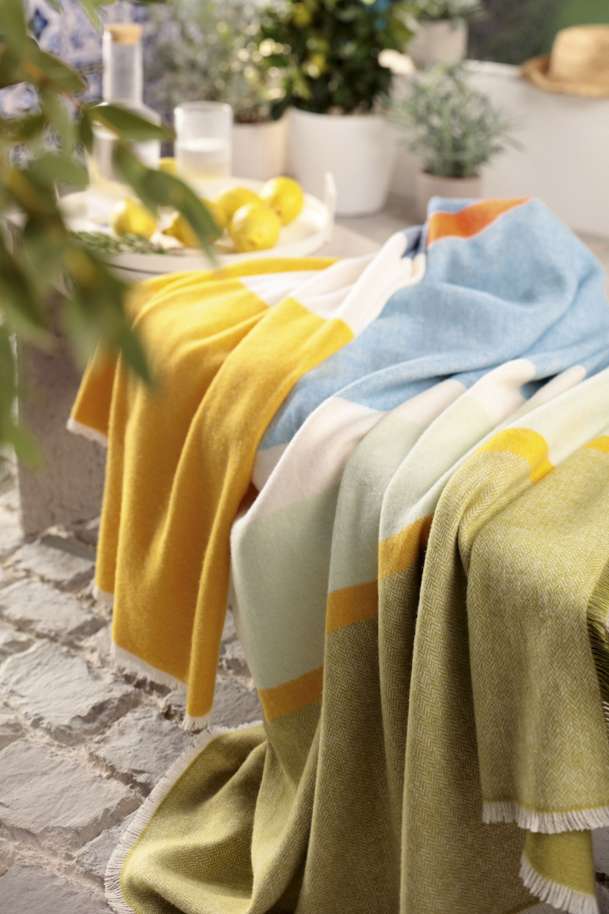 Fransenplaid Fresh Stripe Milieubild