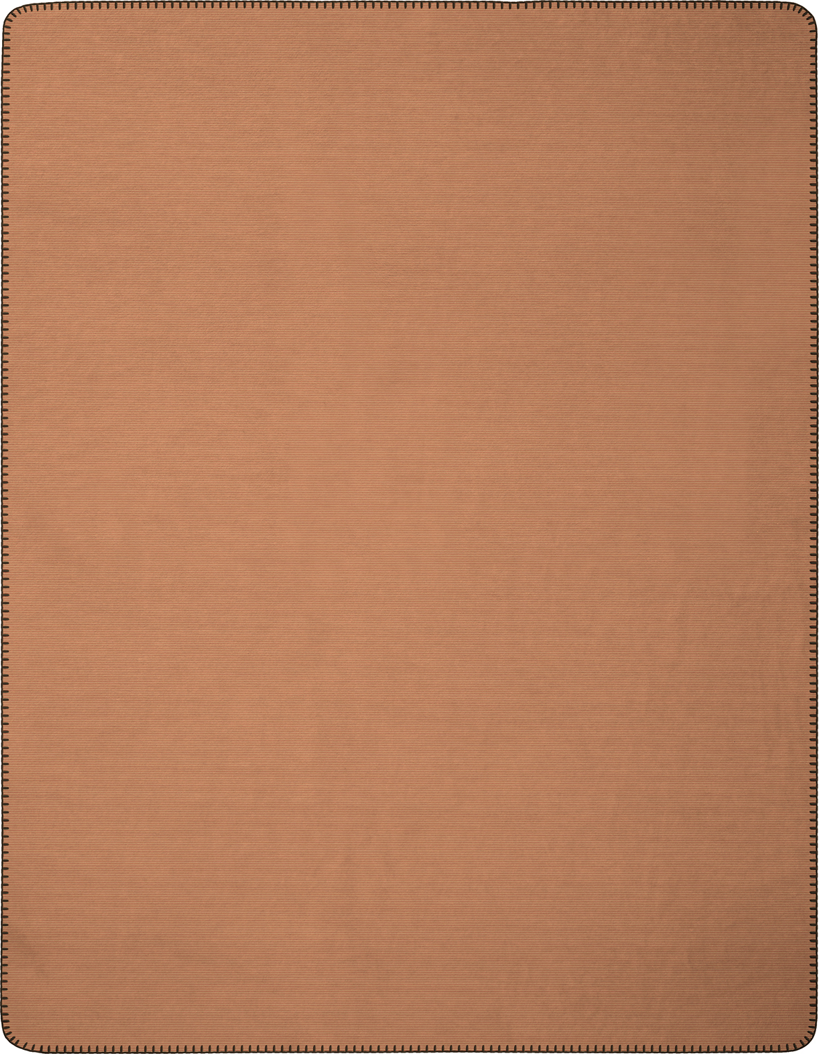 Wohn- und Kuscheldecke "Duo Cotton Melange" Wohndecke Rust-Brown Freisteller Vorderseite