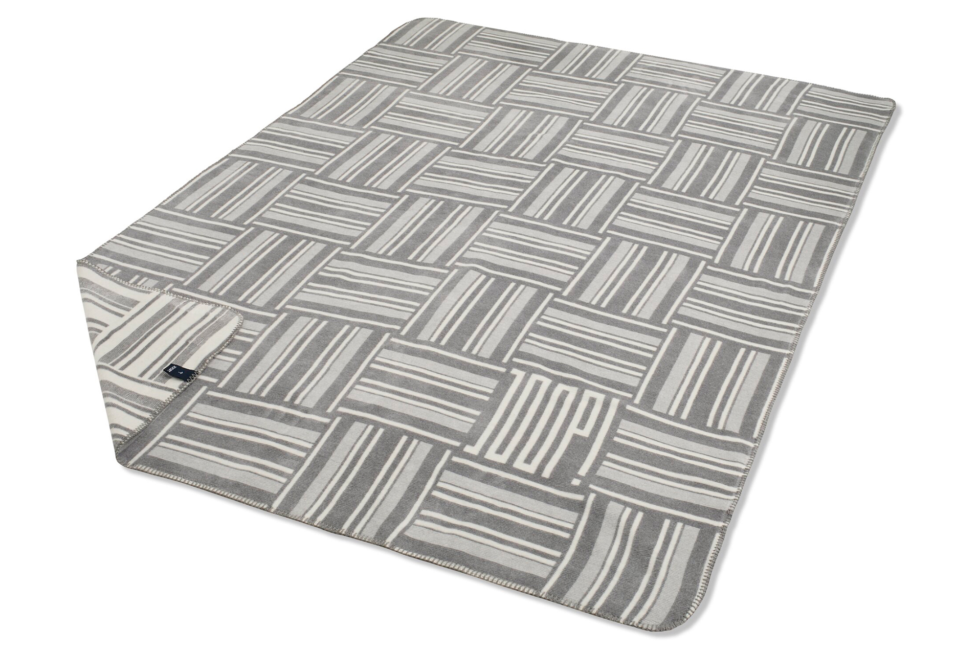 Wohndecke JOOP! Waeve Silber Freisteller mit umgelegter Ecke