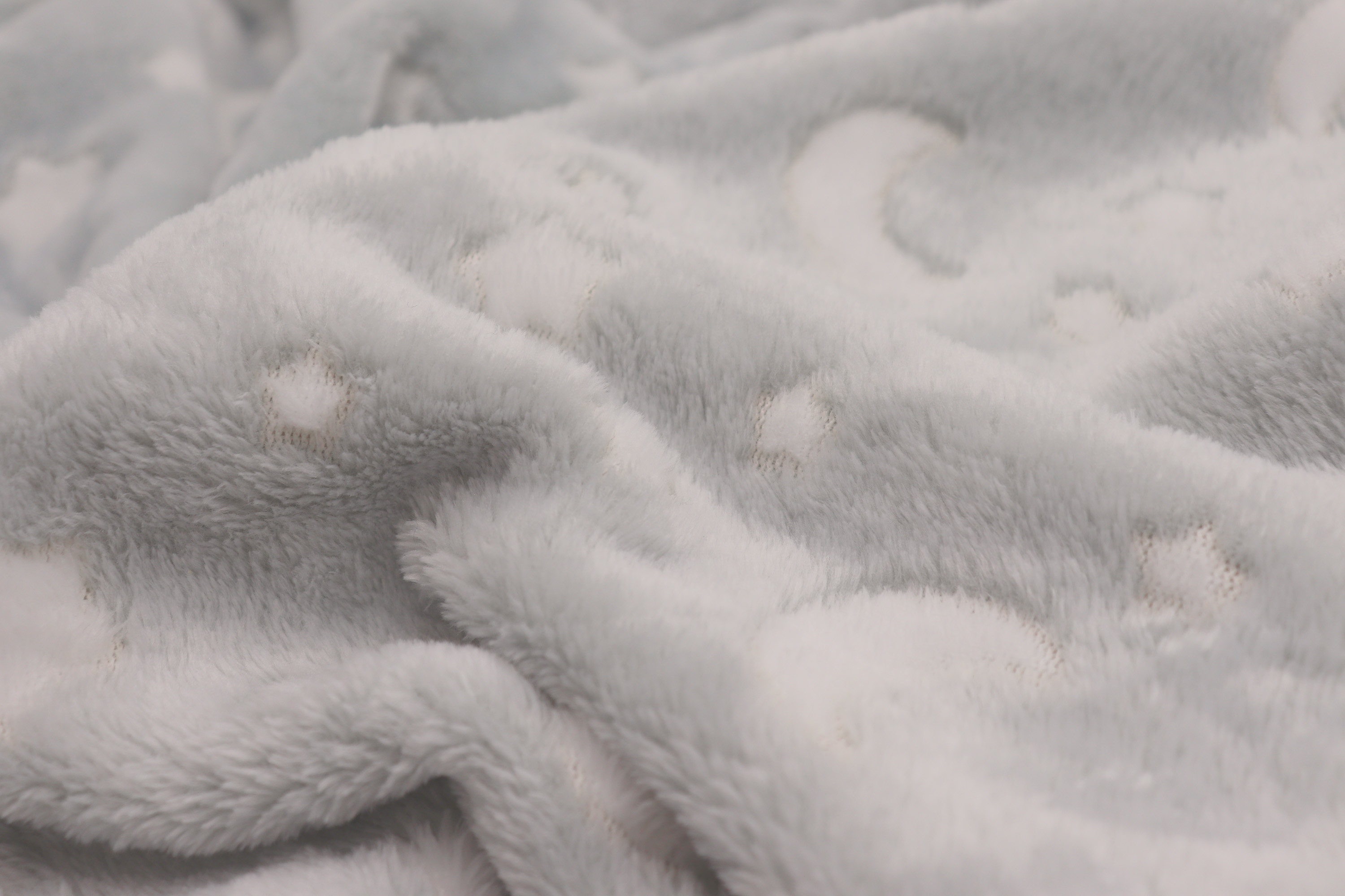 Babydecke Dream Team passend zu Kuscheltier mit Mond und Sternen Nahaufnahme Flor