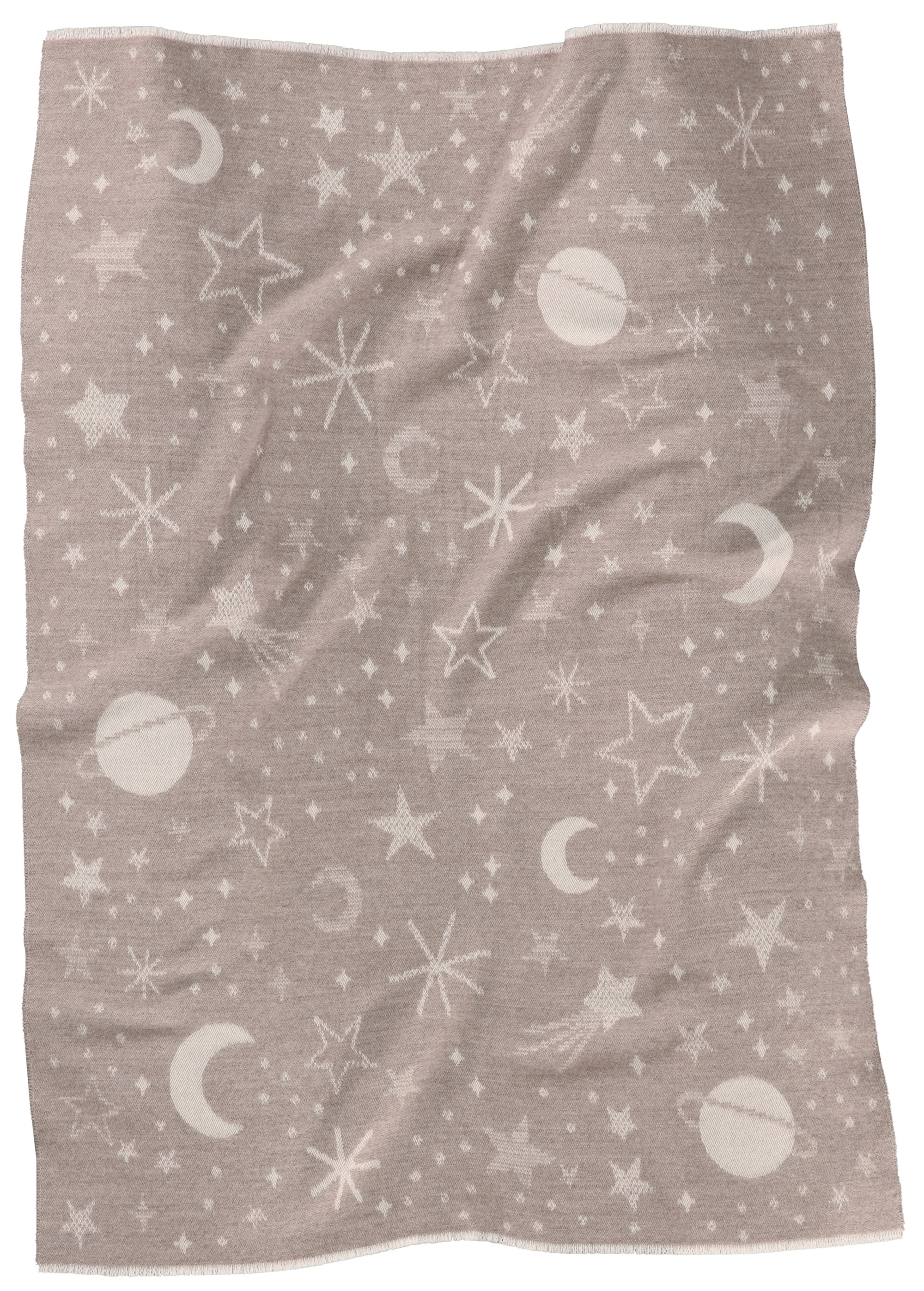 Babydecke Universe taupe Freisteller wellig