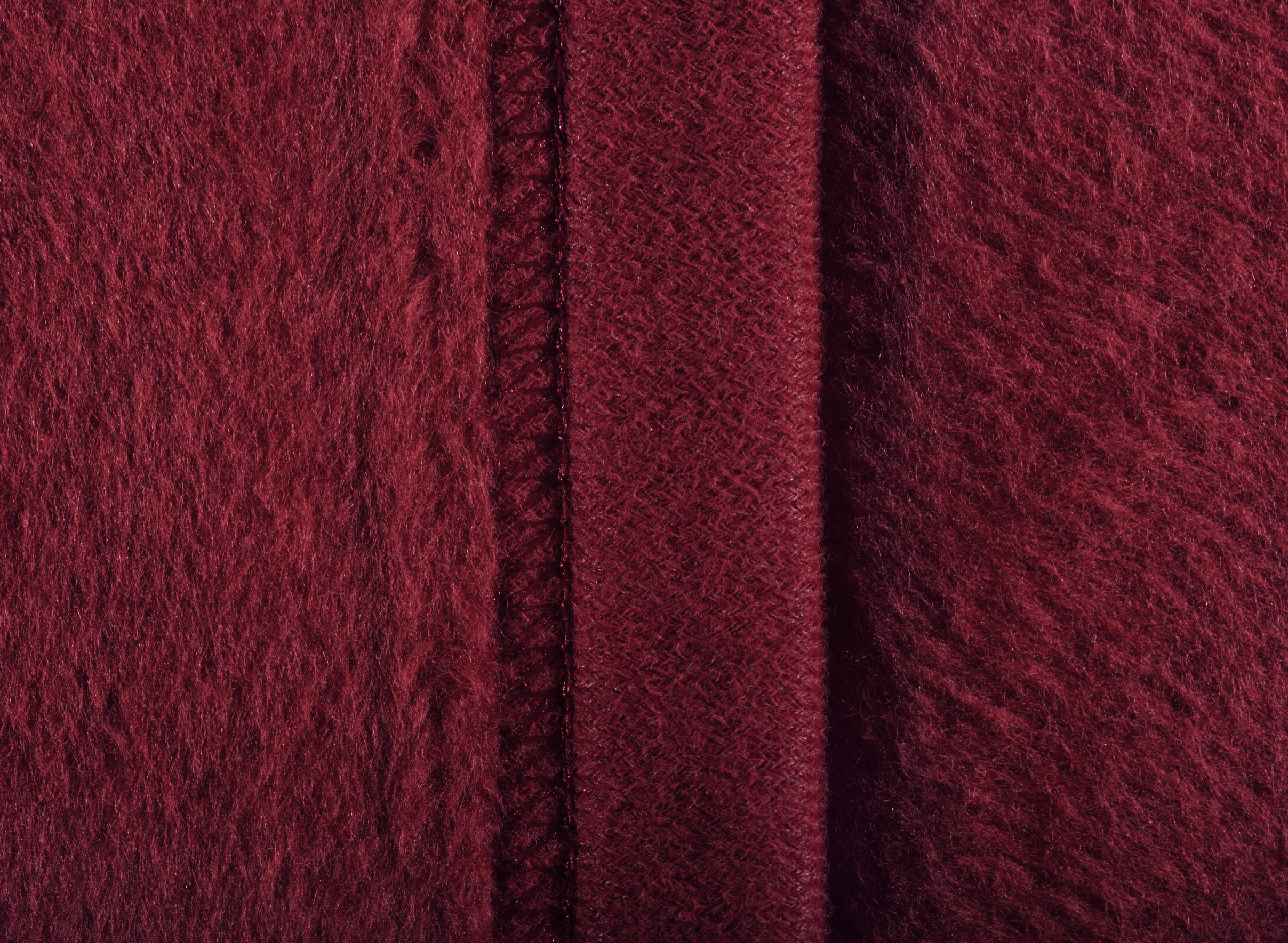 Hochwertige Wohndecke aus 100% Baumwolle in 150x200 cm in Dunkelrot - Samtband