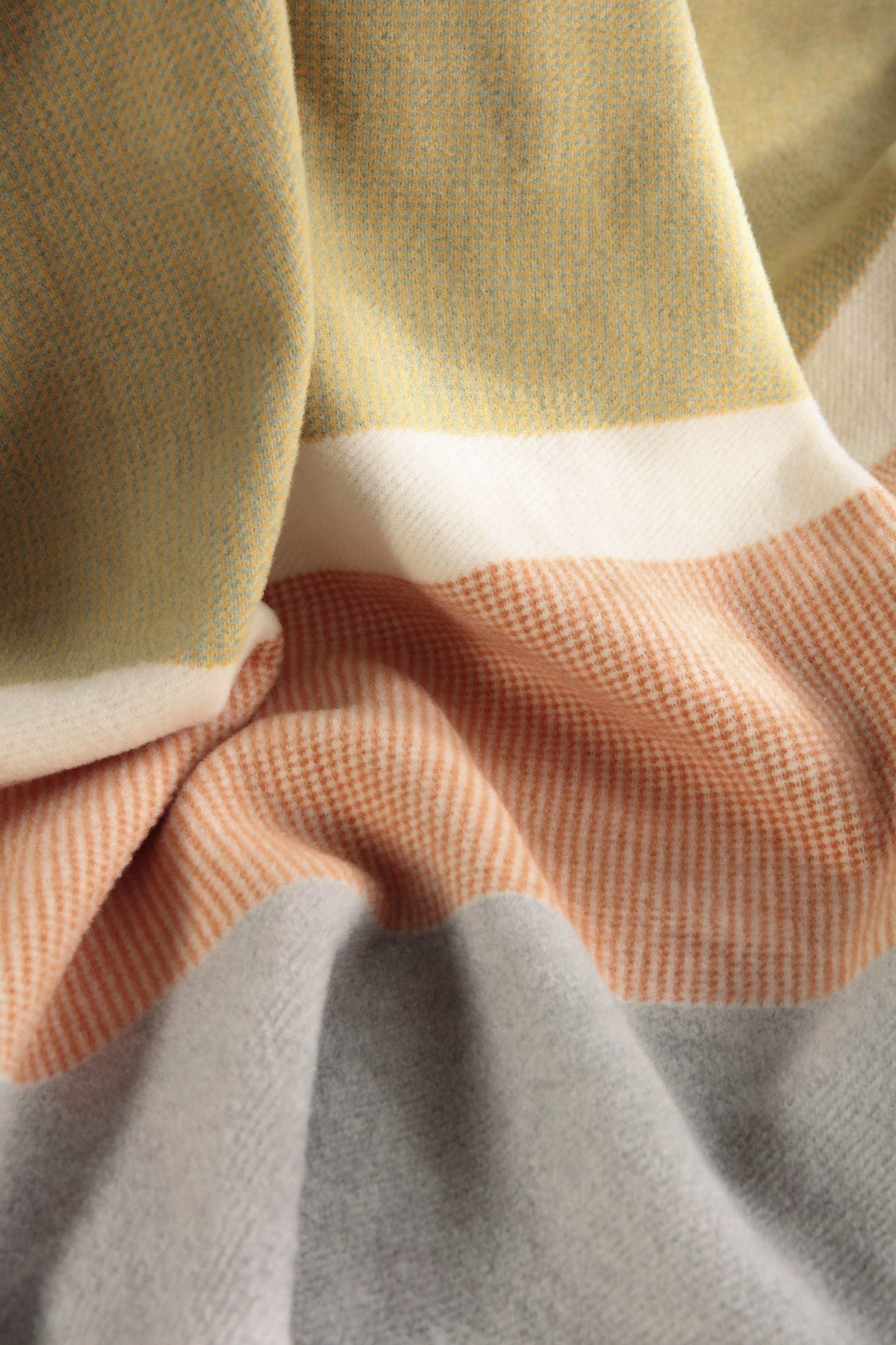 Baumwolldecke Stripe Oasis Nahaufnahme Flor