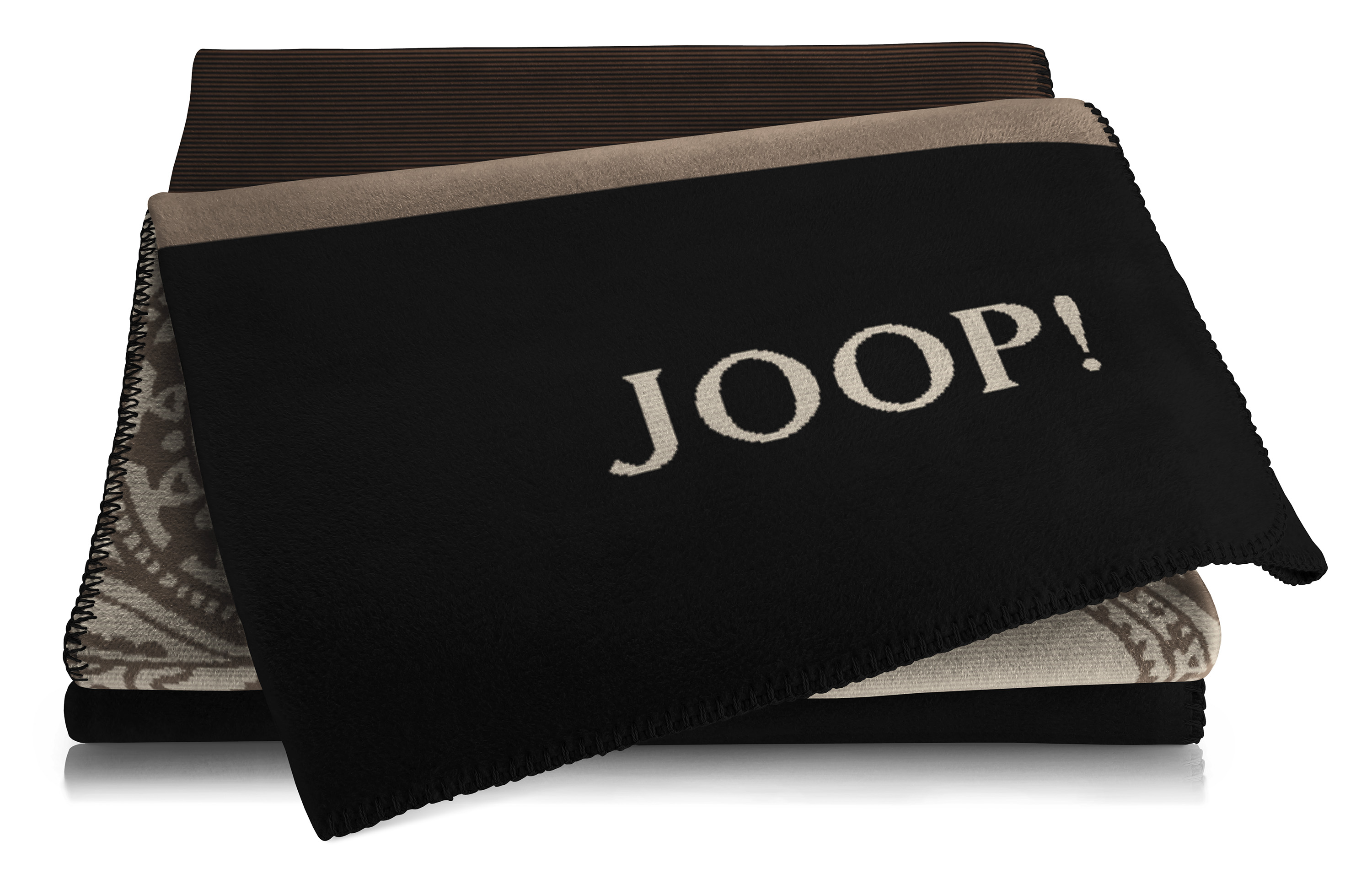 Joop! Wohndecke Paisley Stripes schwarz Päckchenbild