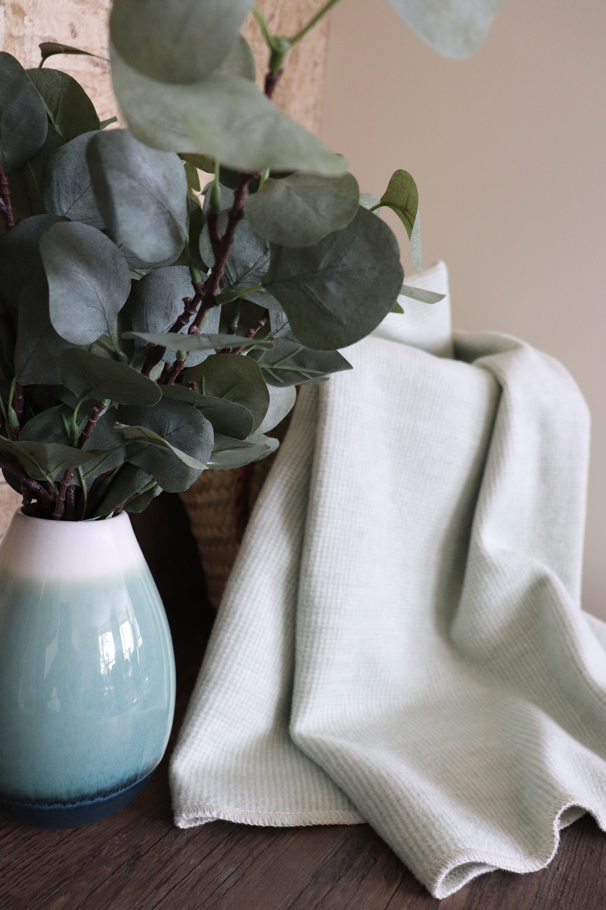 Baumwolldecke Pearl grey Milieubild