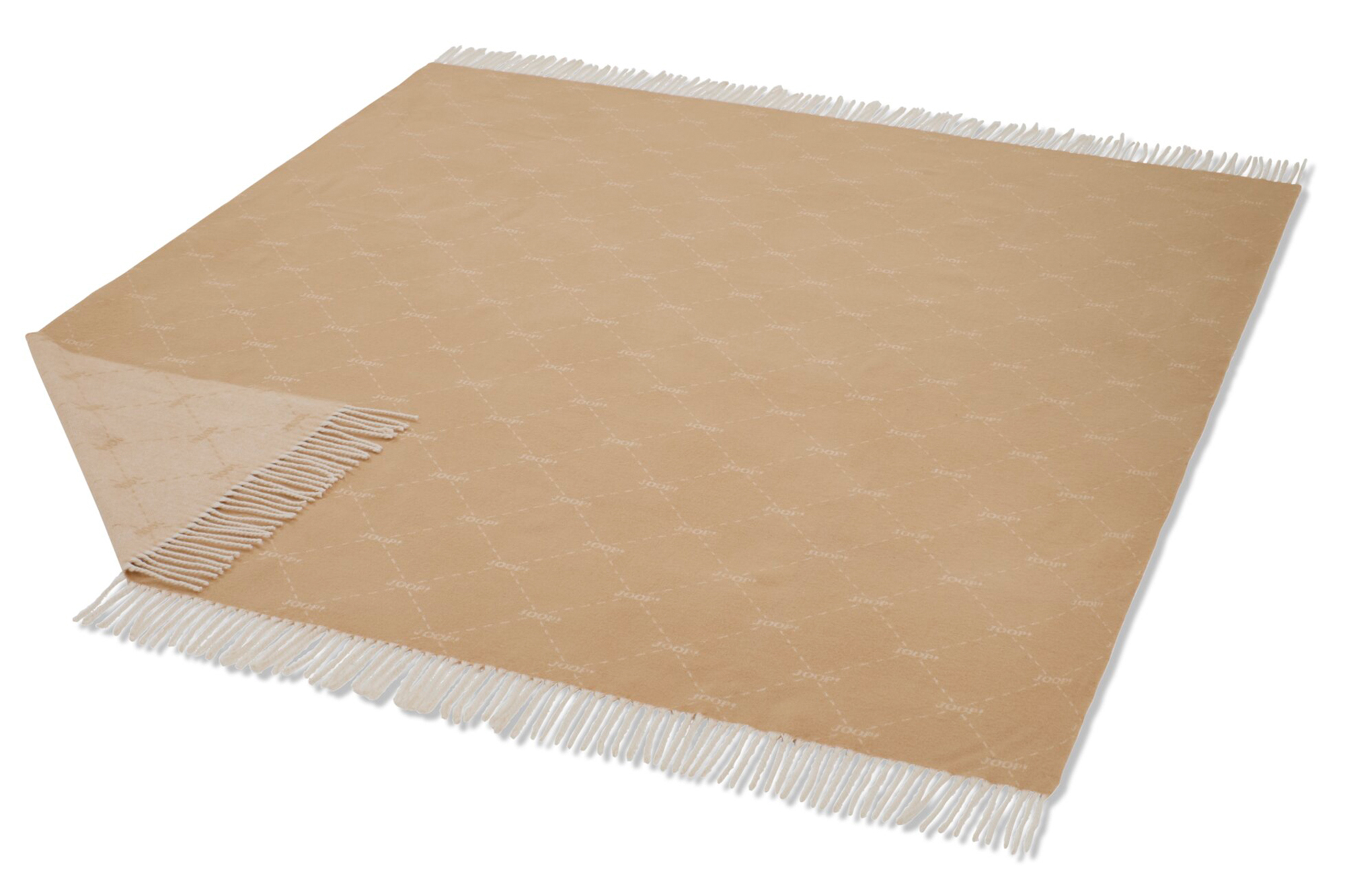 Joop! Plaid Fine Diamond Natur Freisteller mit umgelegter Ecke