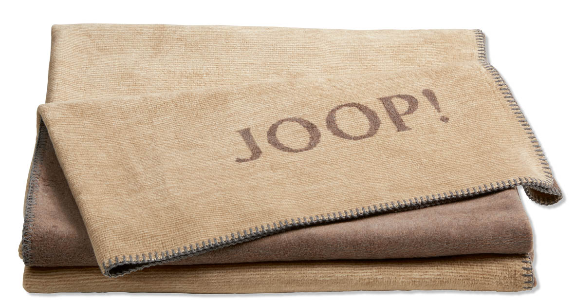 Wohn- und Kuscheldecke "JOOP! - Melange Doubleface" Wohndecke JOOP! Melange-Doubleface cashew-kastanie Päckchenbild
