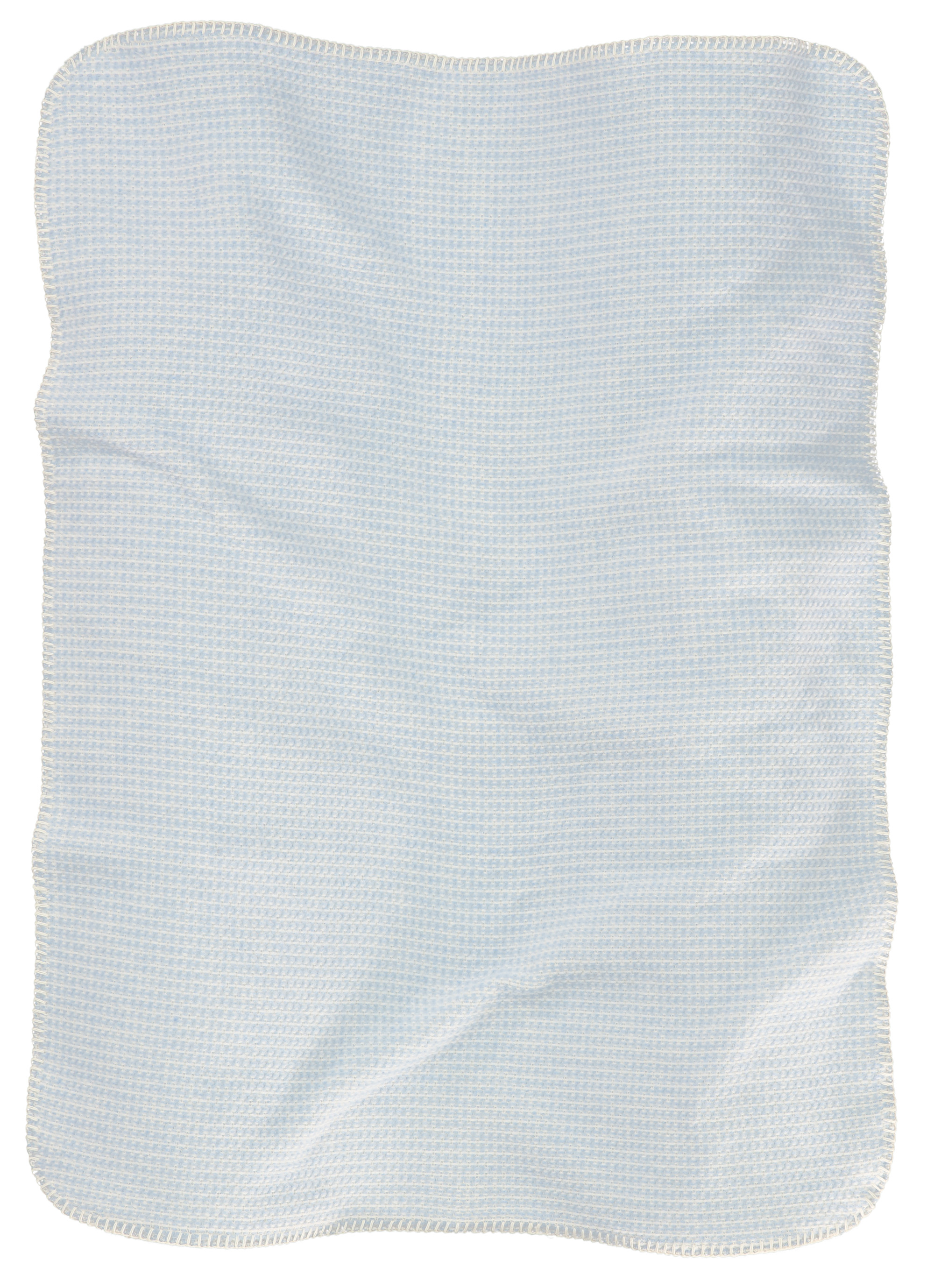 Babydecke Cotton blue mit Strukturmuster Freisteller wellig