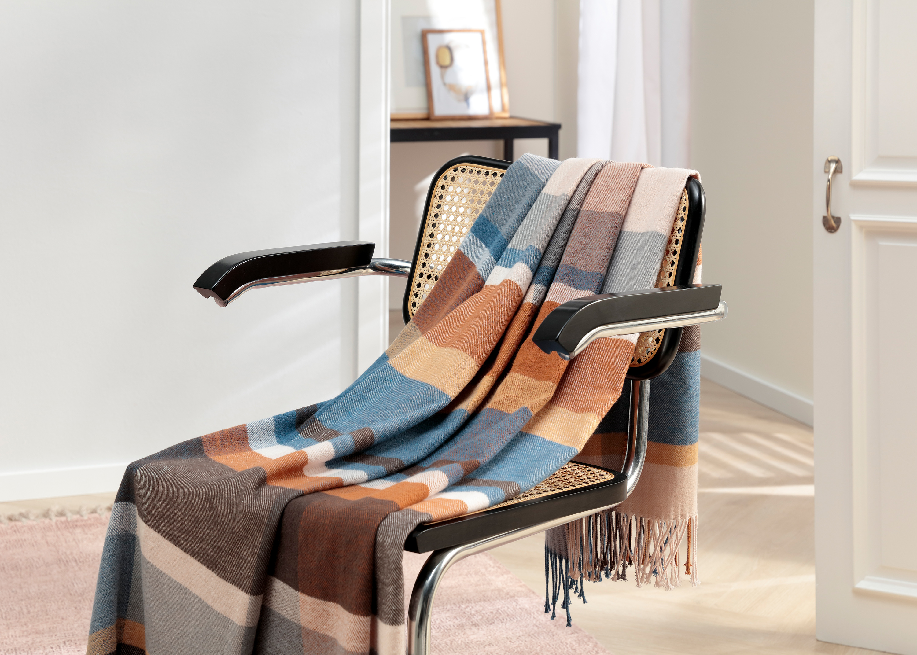Fransenplaid Harmony Brown Milieubild