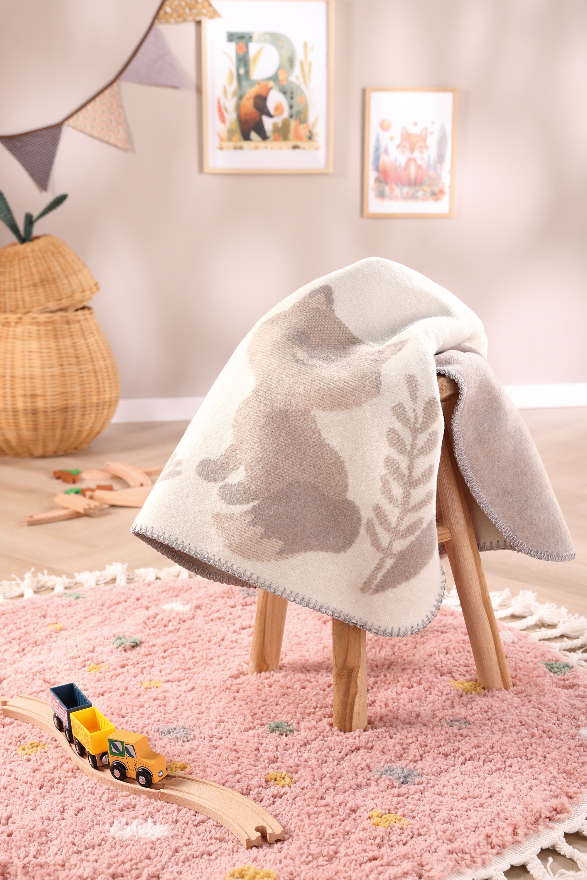 Babydecke Foxy Milieuaufnahme im Kinderzimmer