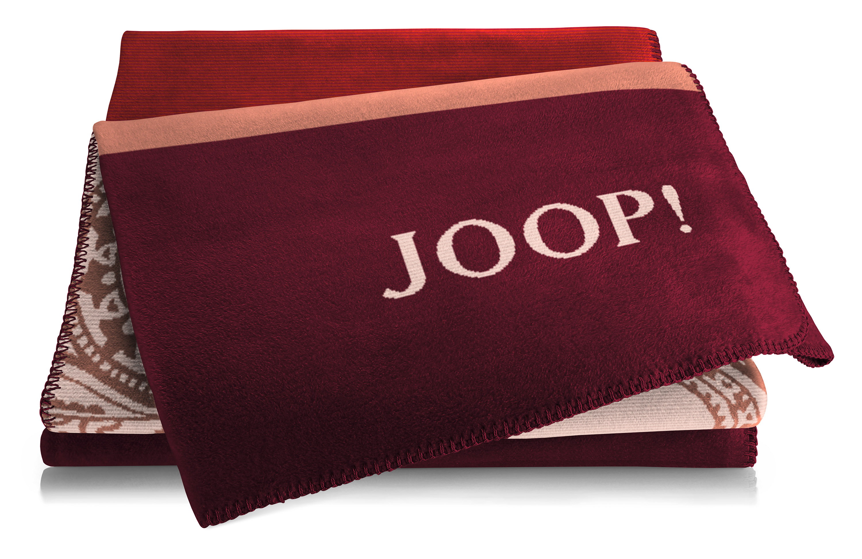 Joop! Wohndecke Paisley Stripes rouge Päckchenbild