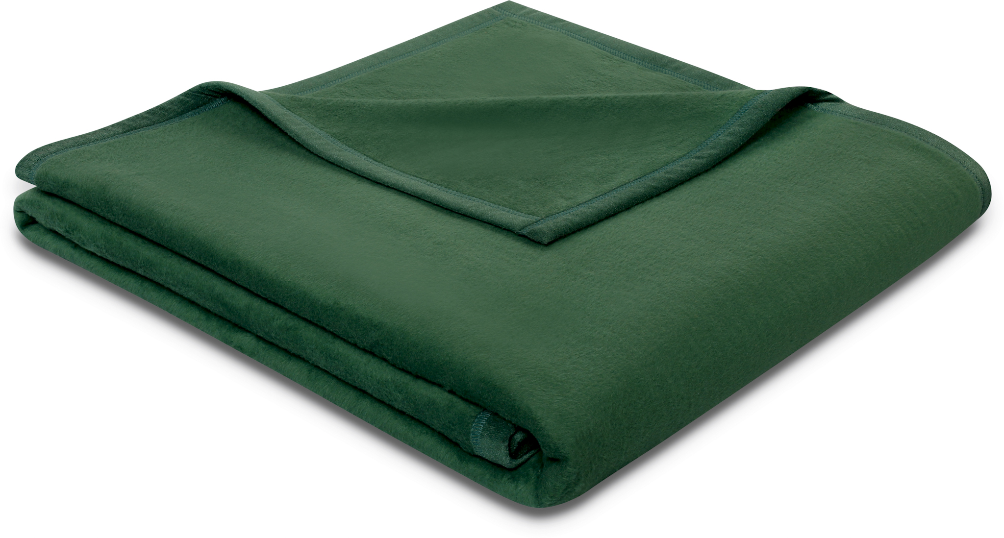 Wohn- und Kuscheldecke "Pure Cotton" Hochwertige Wohndecke aus 100% Baumwolle in 150x200 cm in Dunkelgrün