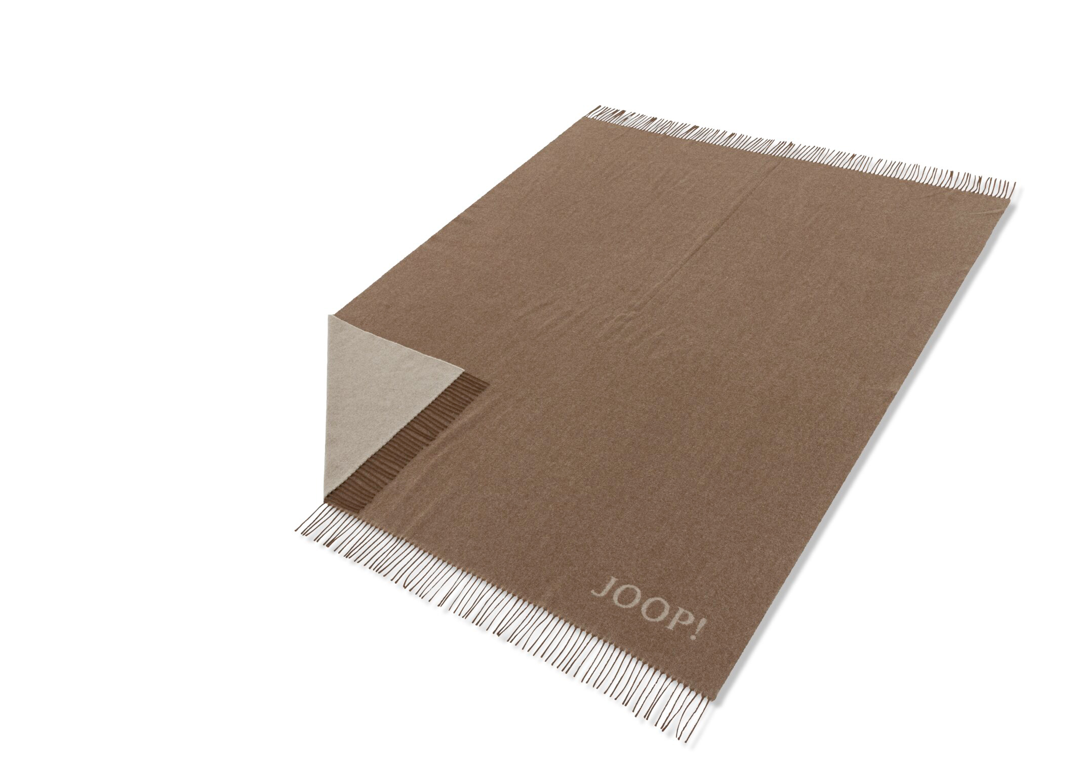 Plaid Joop! Fine-Doubleface taupe-beige Freisteller
