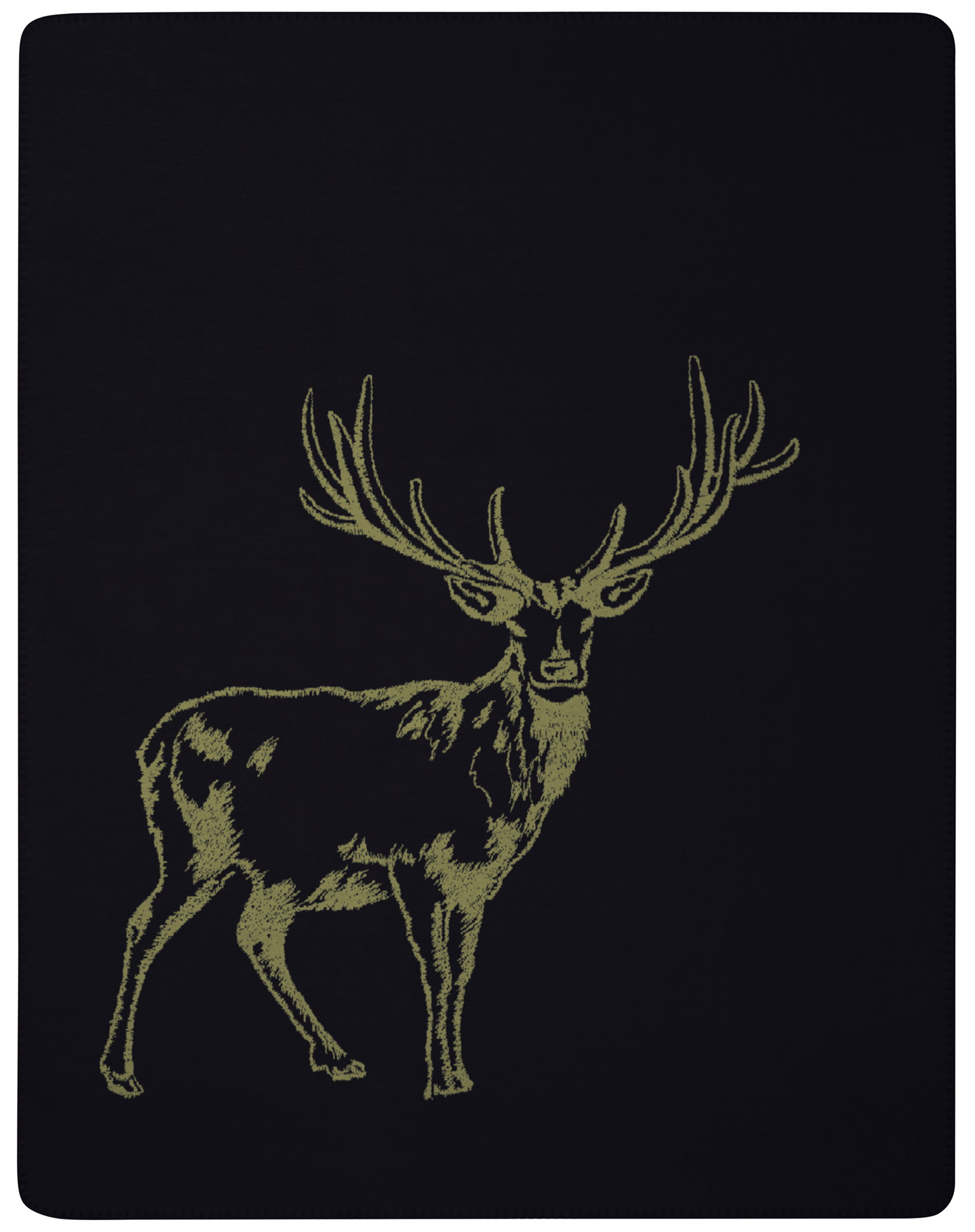 Wohndecke Deer Green Freisteller Rückseite