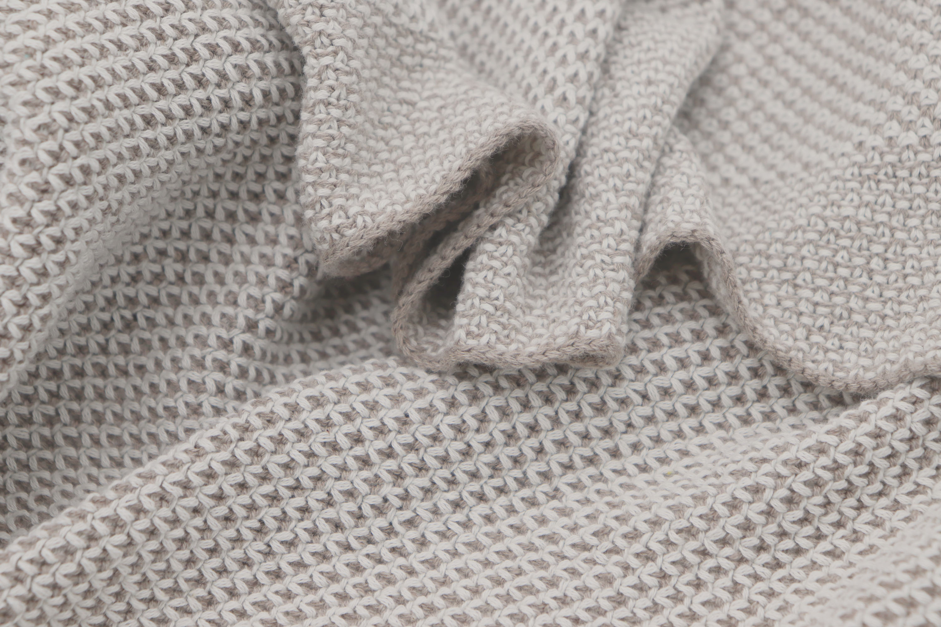 Plaid JOOP! Light-Knit taupe-ecru Nahaufnahme Struktur