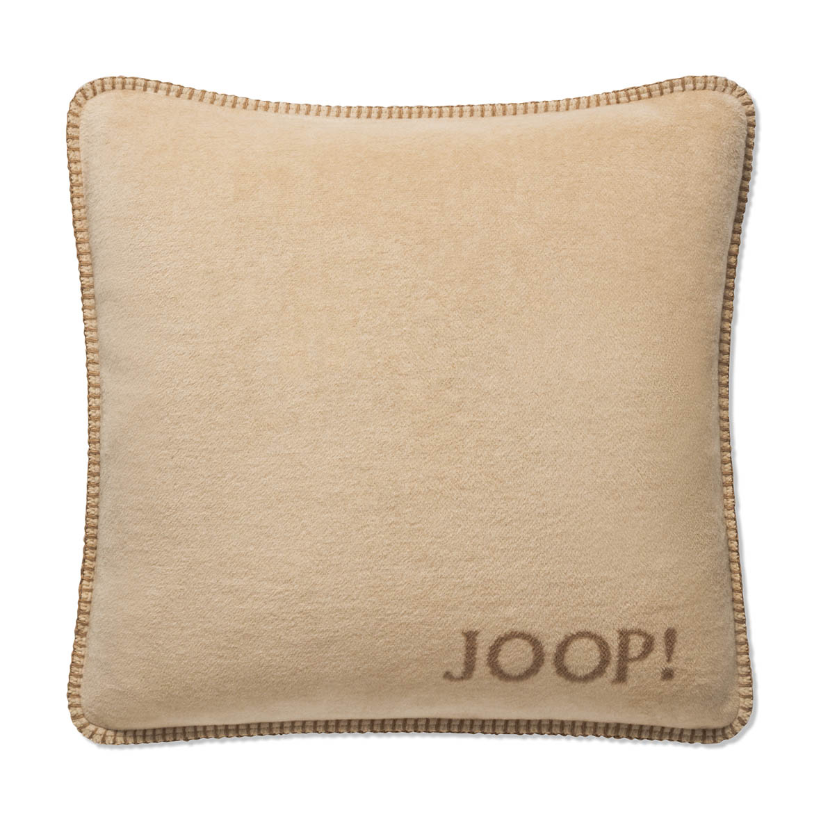 Kissen JOOP! Uni-Doubleface macchiato-cashew mit Füllung Vorderseite