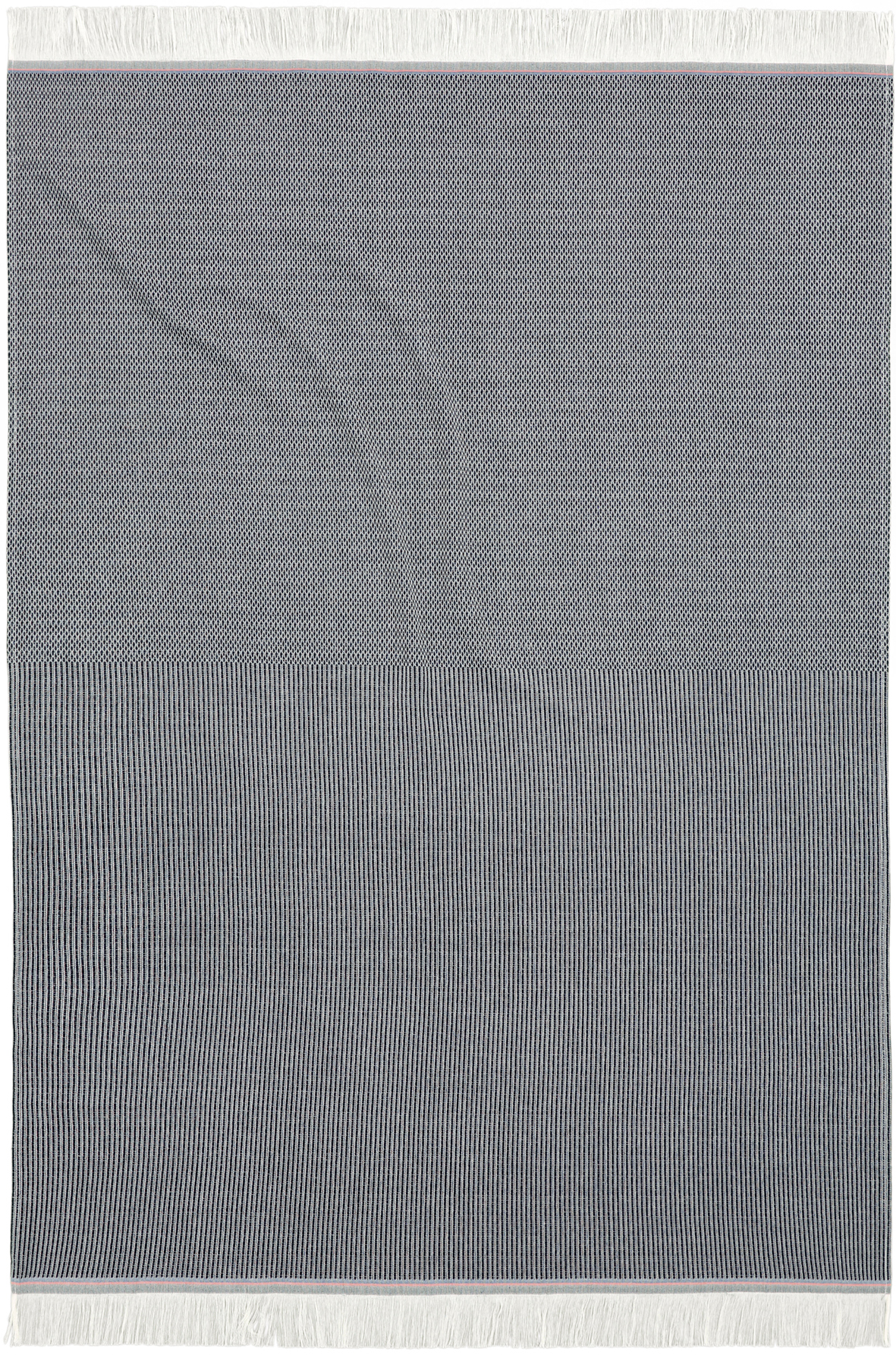 leichtes Baumwollplaid "lines grey" in 130x170 cm in anthrazit