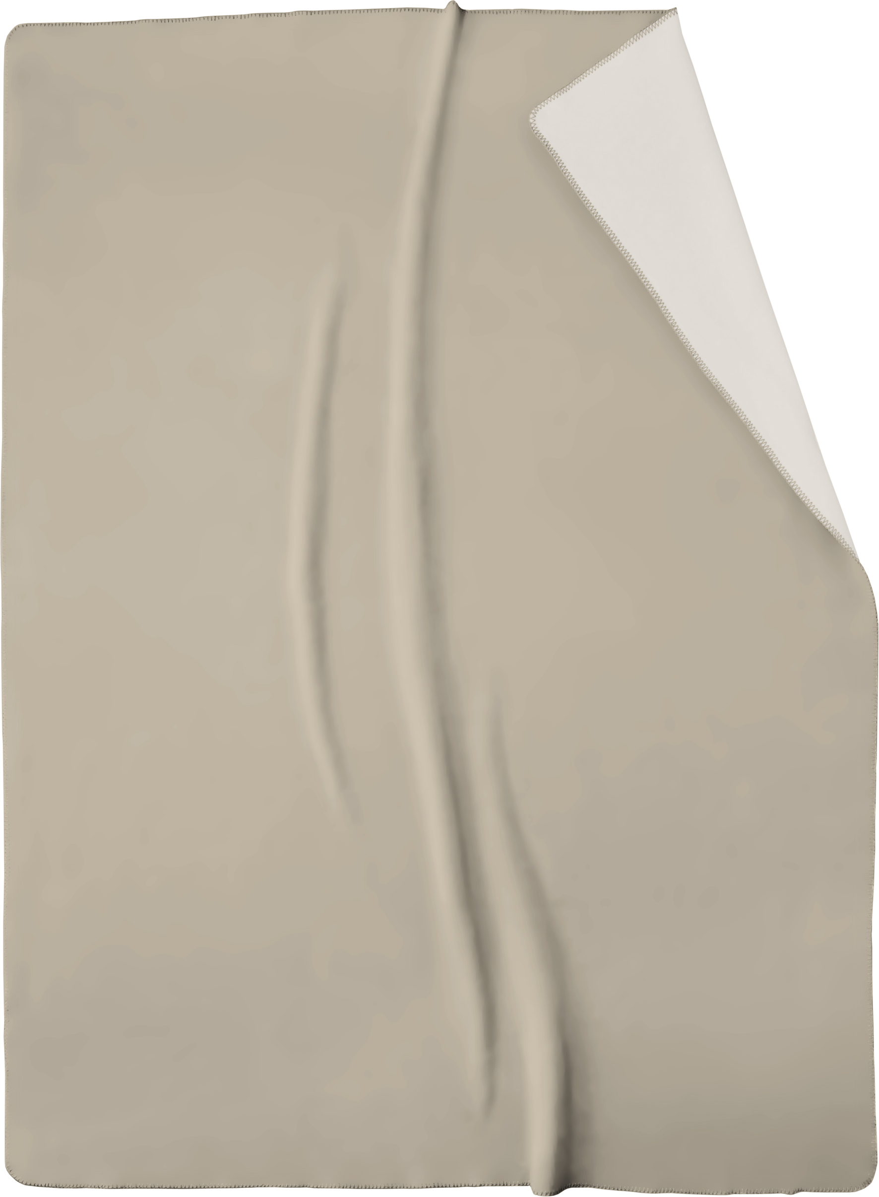 Schlichte Wohndecke "Duo Cotton" aus Baumwollmischgewebe in 150x200 cm in Palisade-Feder - Freisteller