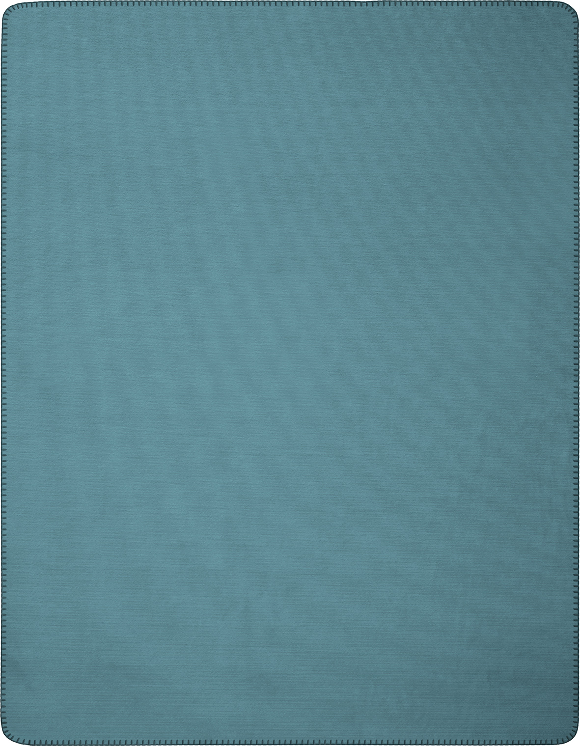 Wohndecke Duo Cotton Melange teal-stone Freisteller Vorderseite