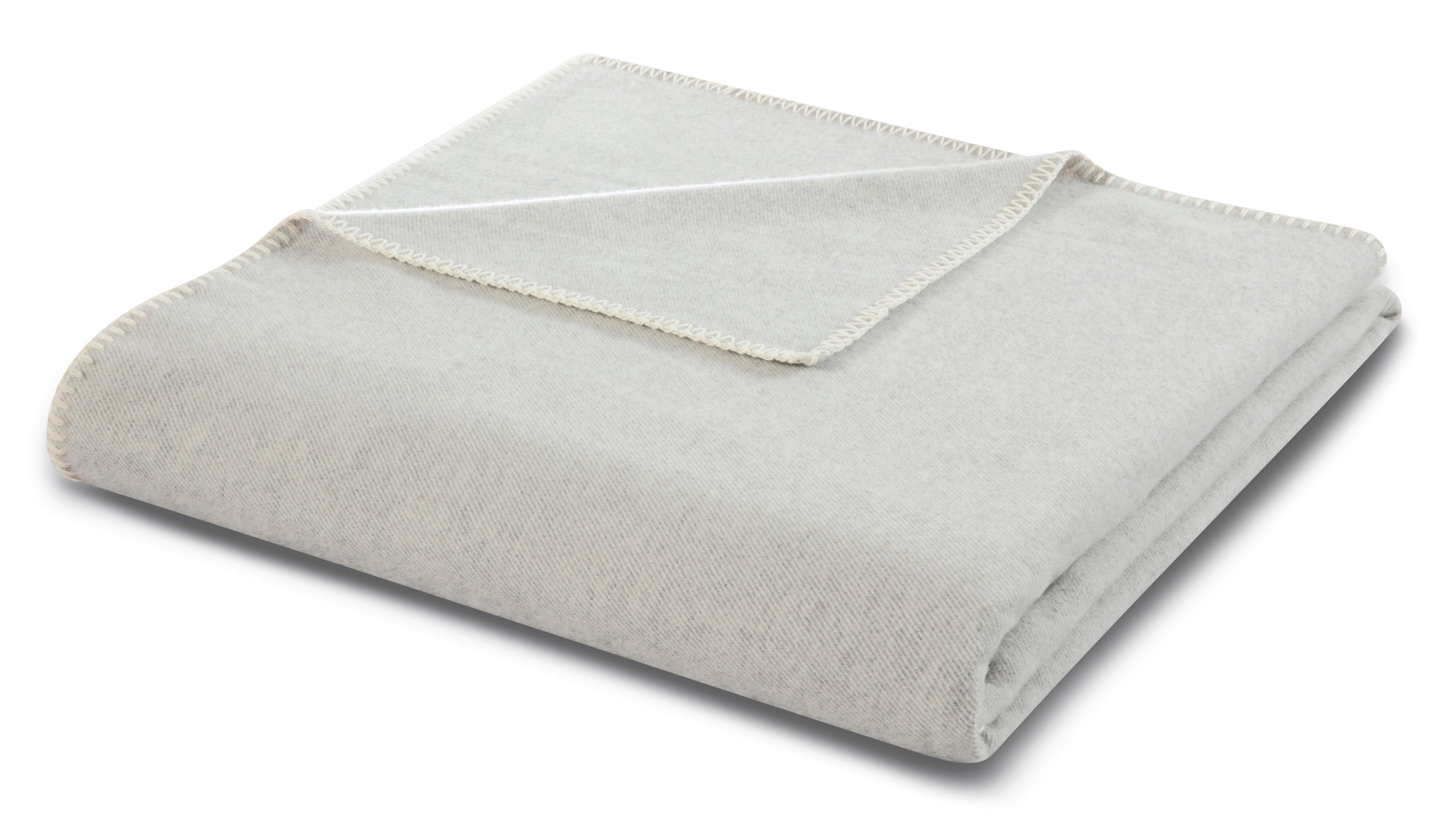 Wohndecke aus recycelter Wolle "Light Wool" Leichte Wolldecke aus Recycling-Garn "Light Wool - light grey"