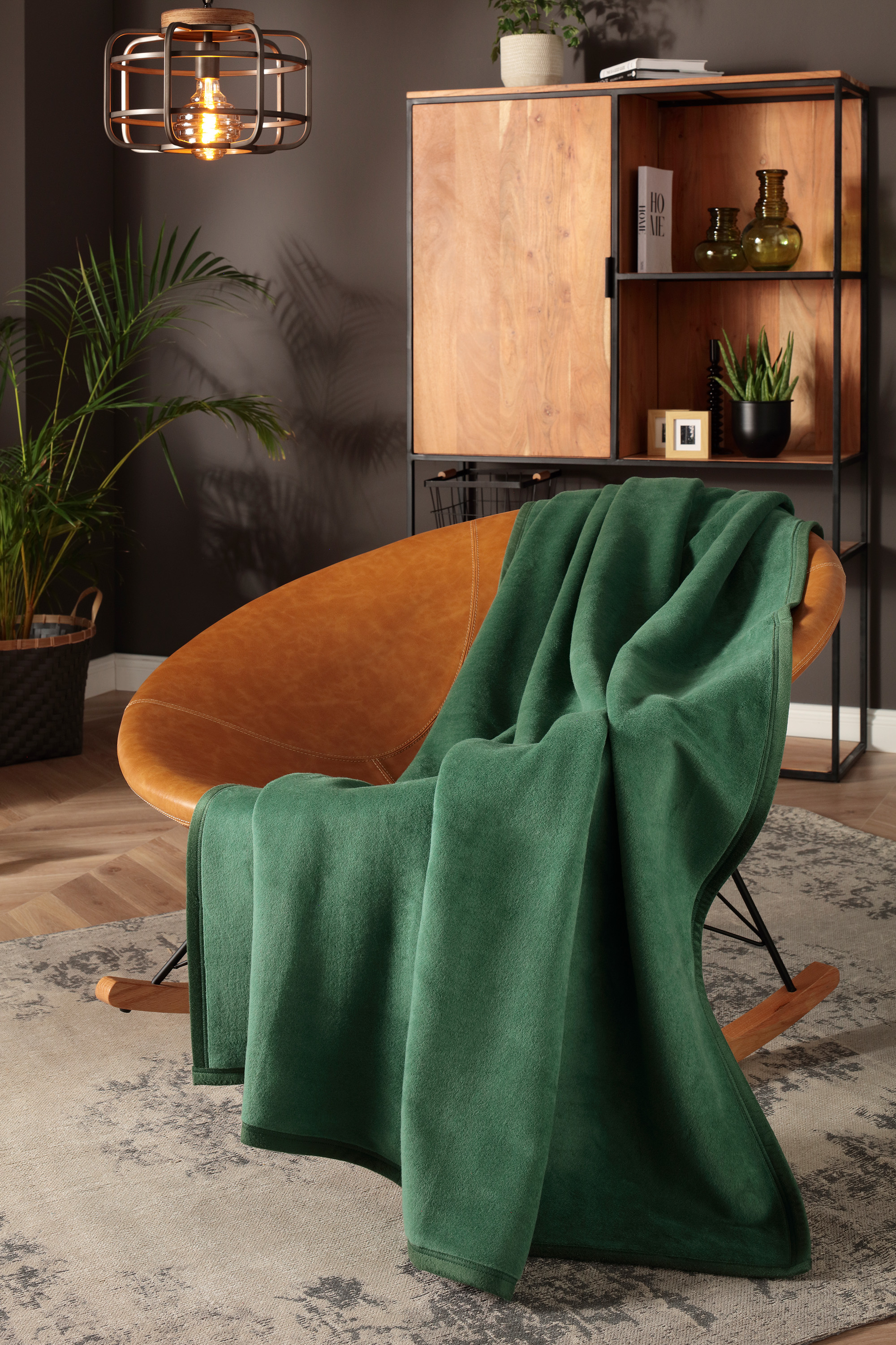 Wohn- und Kuscheldecke "Pure Cotton" Baumwolldecke Pure Cotton alge Milieubild