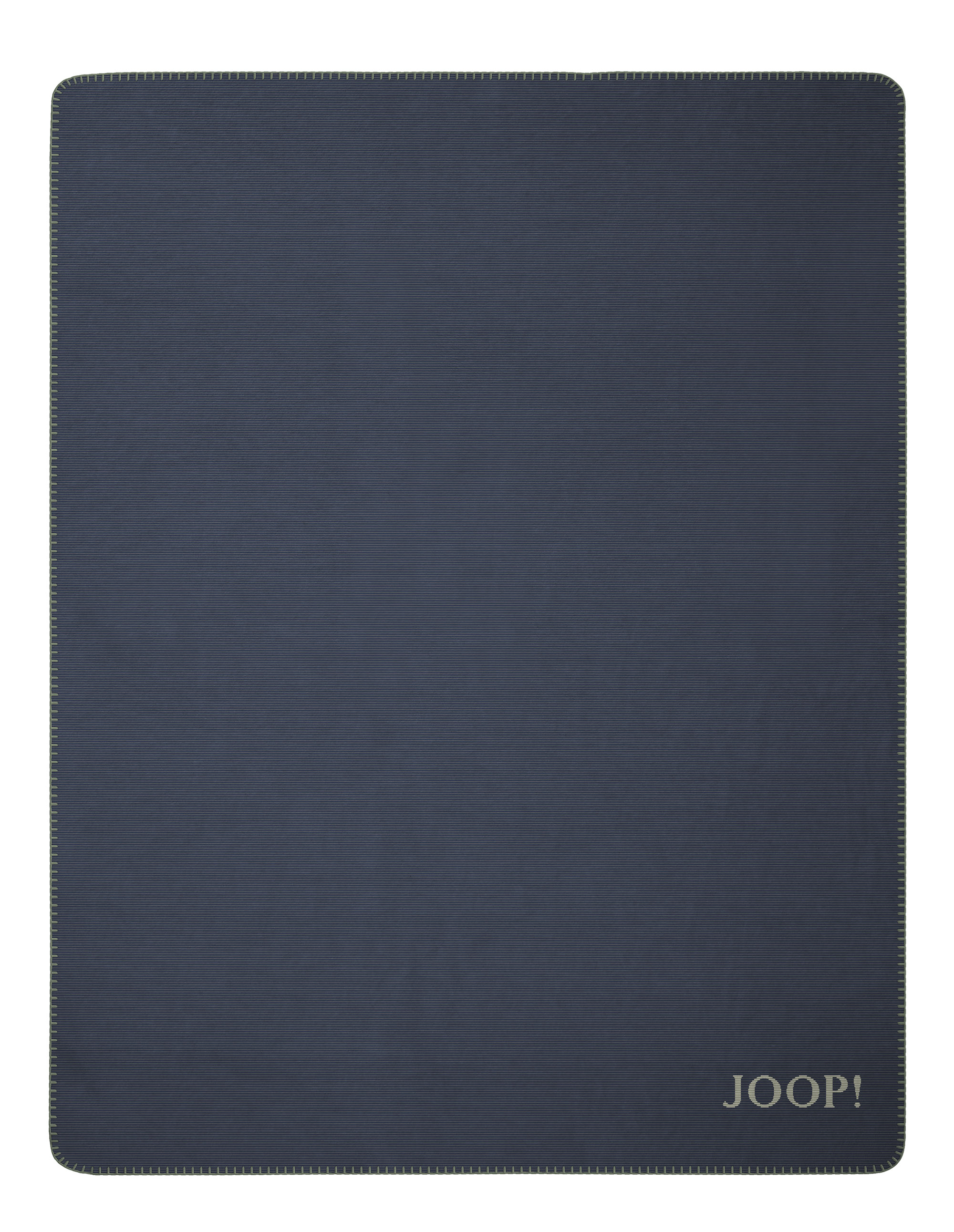 Wohndecke Joop! Melange-Doubleface navy-olive Freisteller glatt