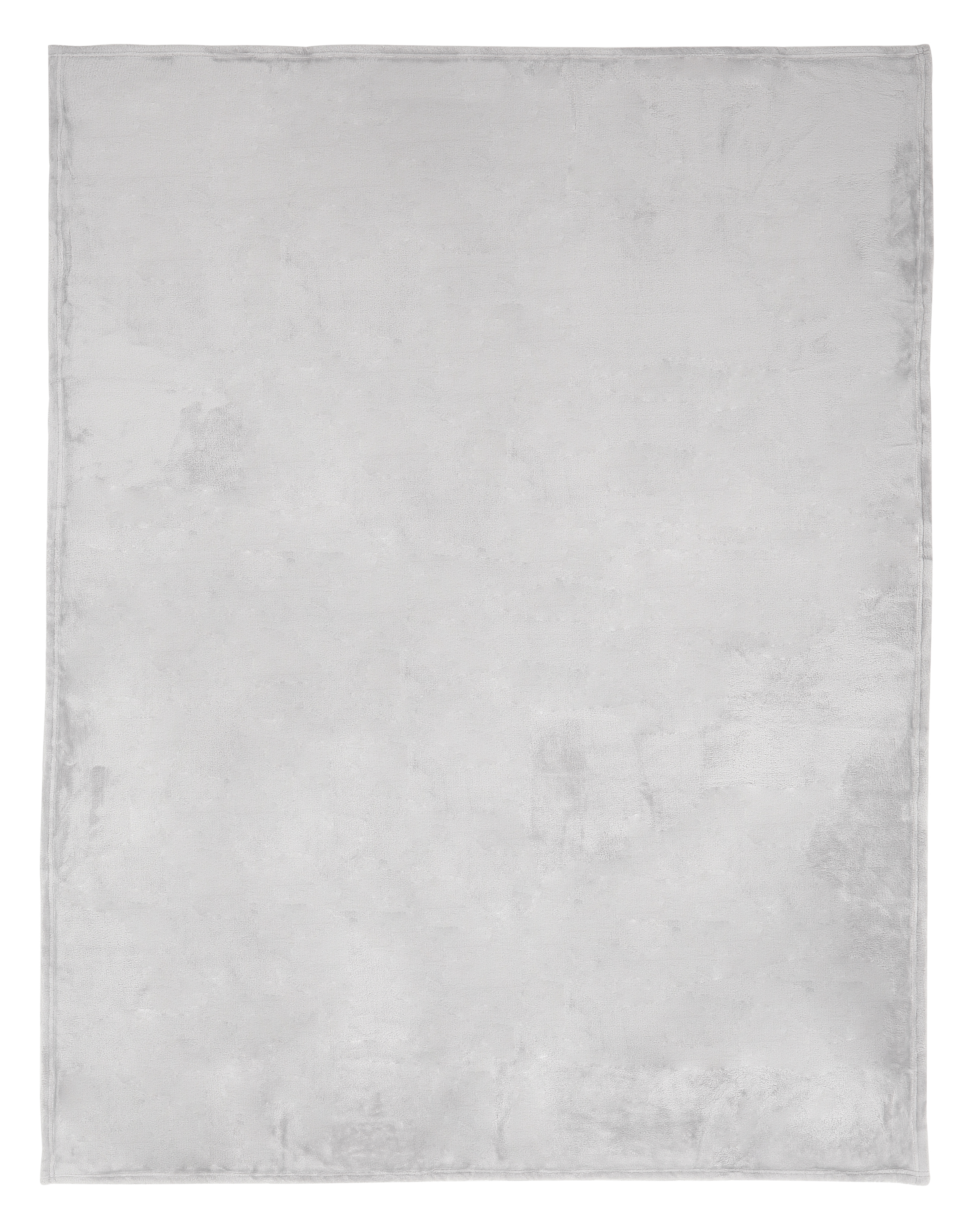 Einfarbige Fleecedecke "Soft & Cover" in 150x200 cm in silber - Freisteller