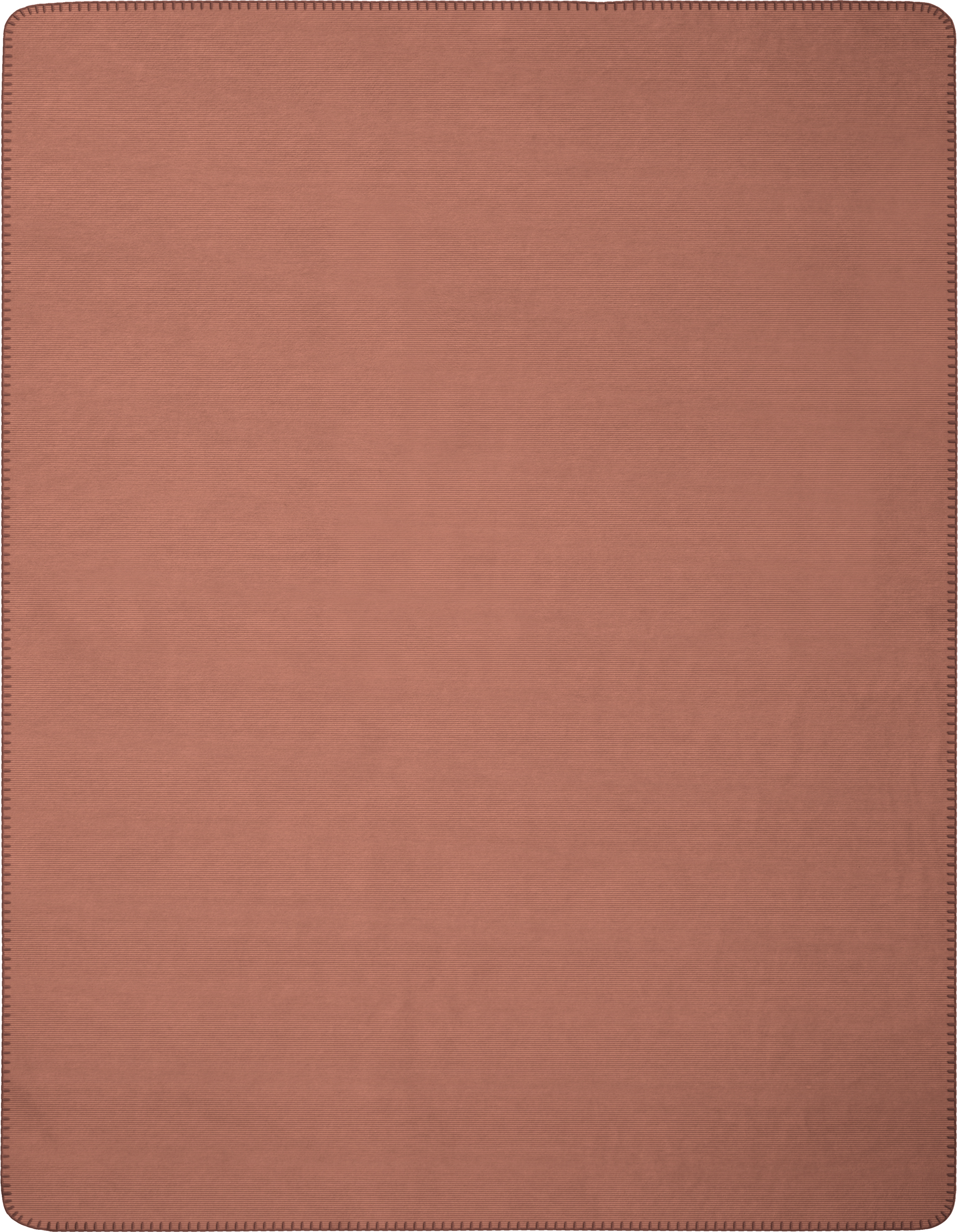 Wohndecke "Melange Doubleface" aus Baumwollmischgewebe in 150x200 cm in Dunkellachs-Karamell - Vorderseite