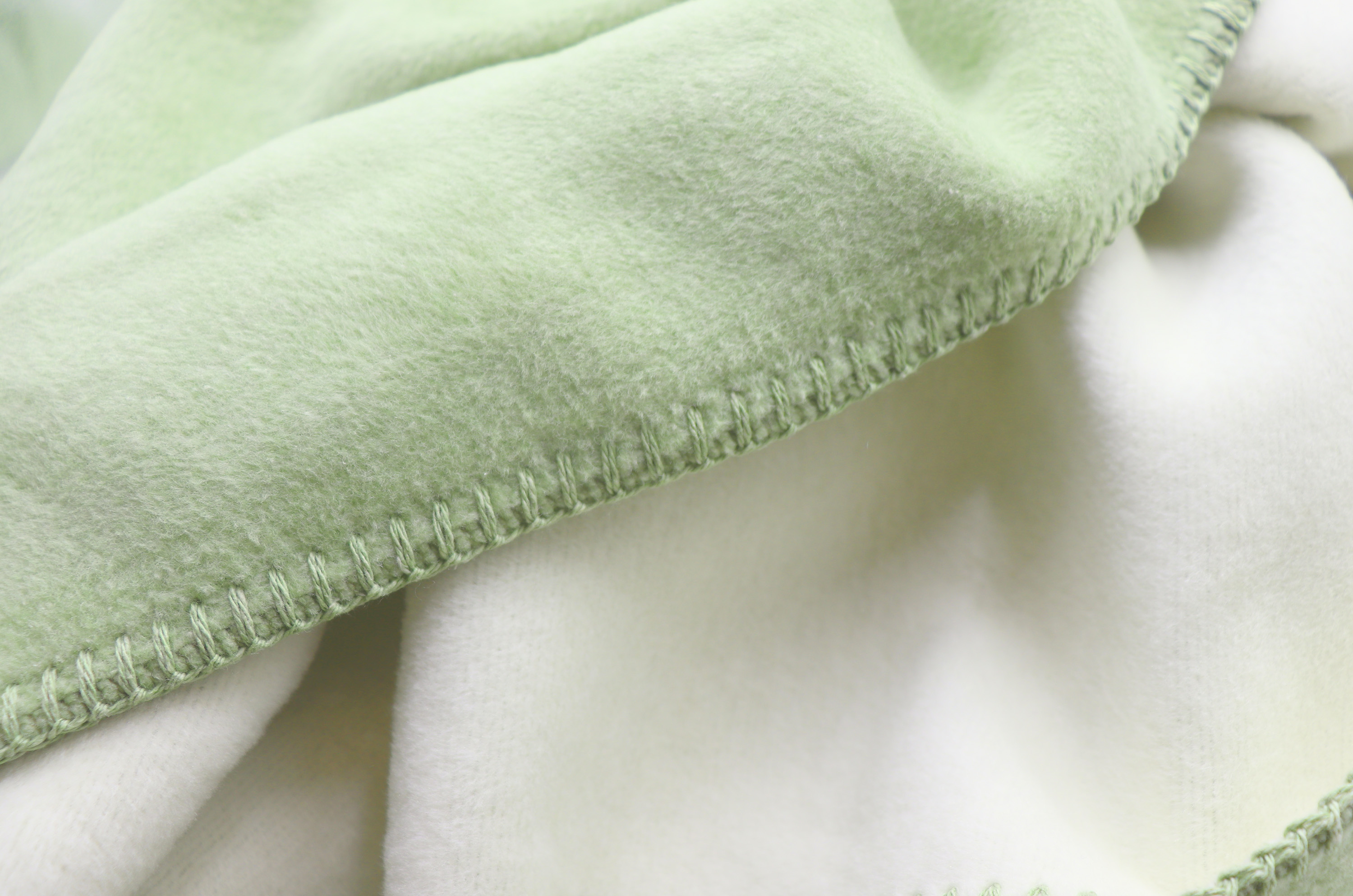 Wohn- und Kuscheldecke "Duo Cotton" Kuscheldecke Duo Cotton mint-ecru Nahaufnahme