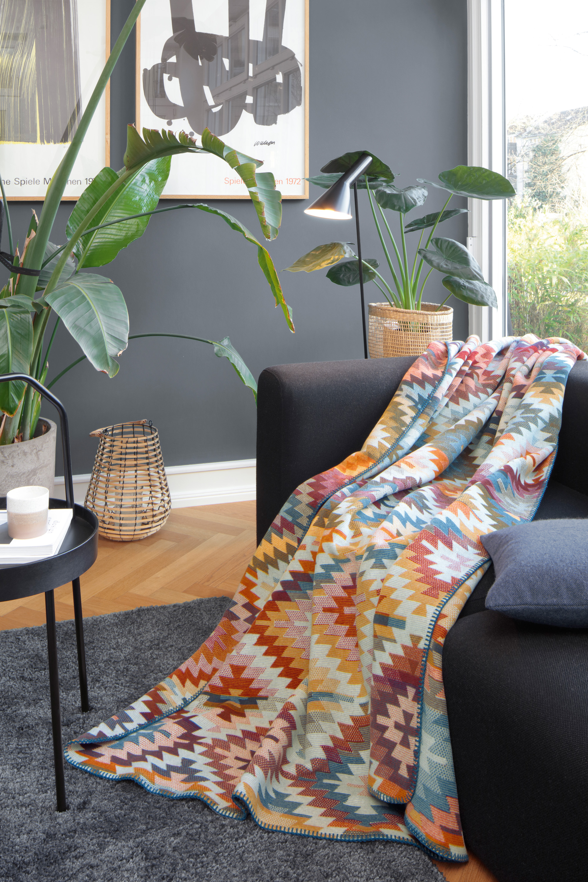 Wohn- und Kuscheldecke "Nomad" bunte Kuscheldecke "Nomad Light" im Ethno Stil - Milieu