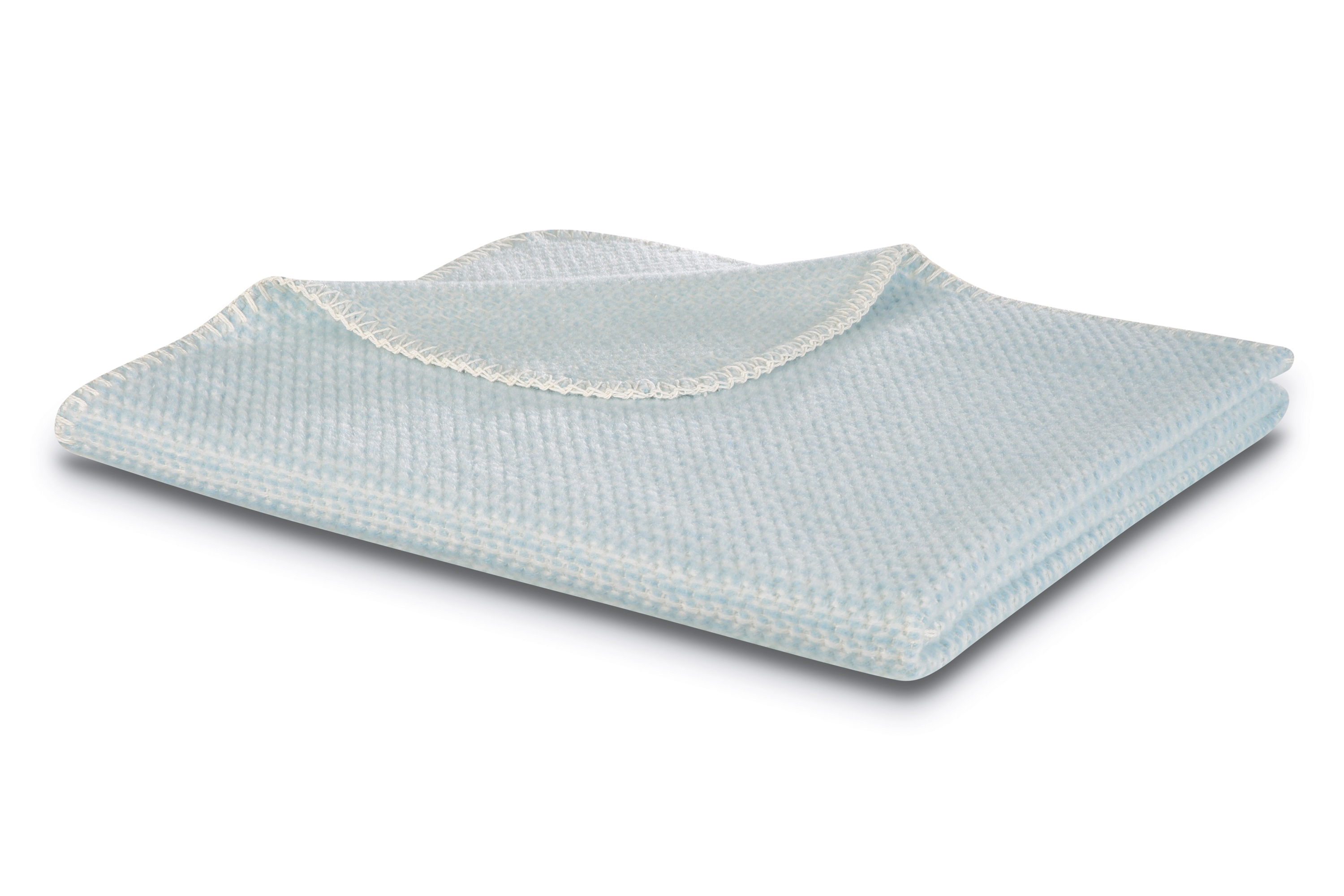 Babydecke Cotton blue mit Strukturmuster Päckchenbild
