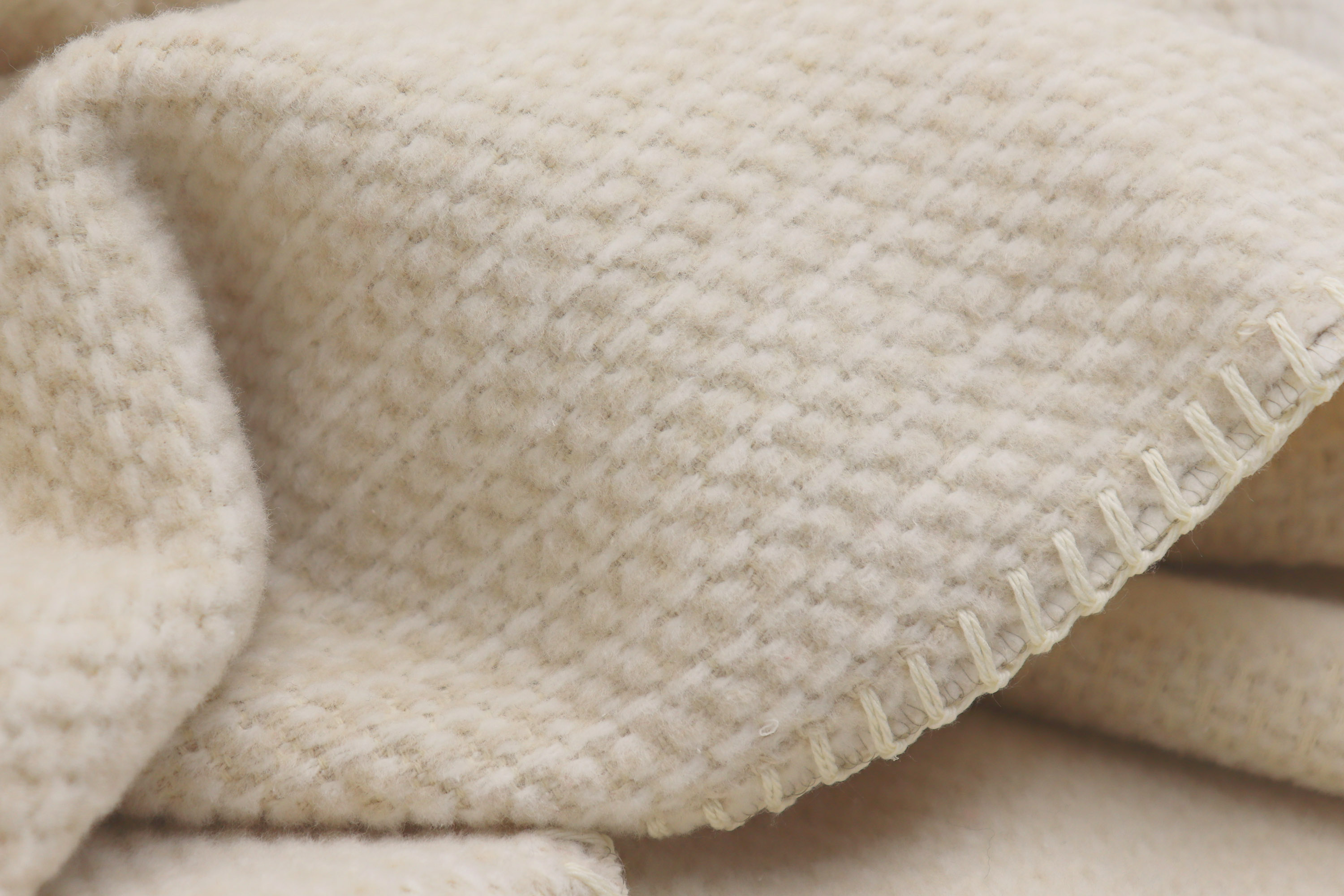 Babydecke Cotton nature mit Strukturmuster nature Nahaufnahme Flor