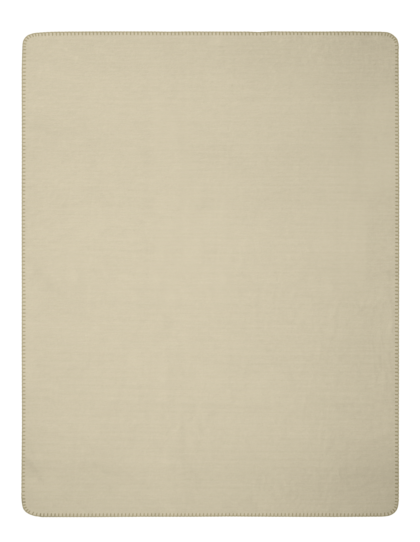 Wohn- und Kuscheldecke "Duo Cotton Melange" Wohndecke "Melange Doubleface" aus Baumwollmischgewebe in 150x200 cm in Creme-Natur - Vorderseite