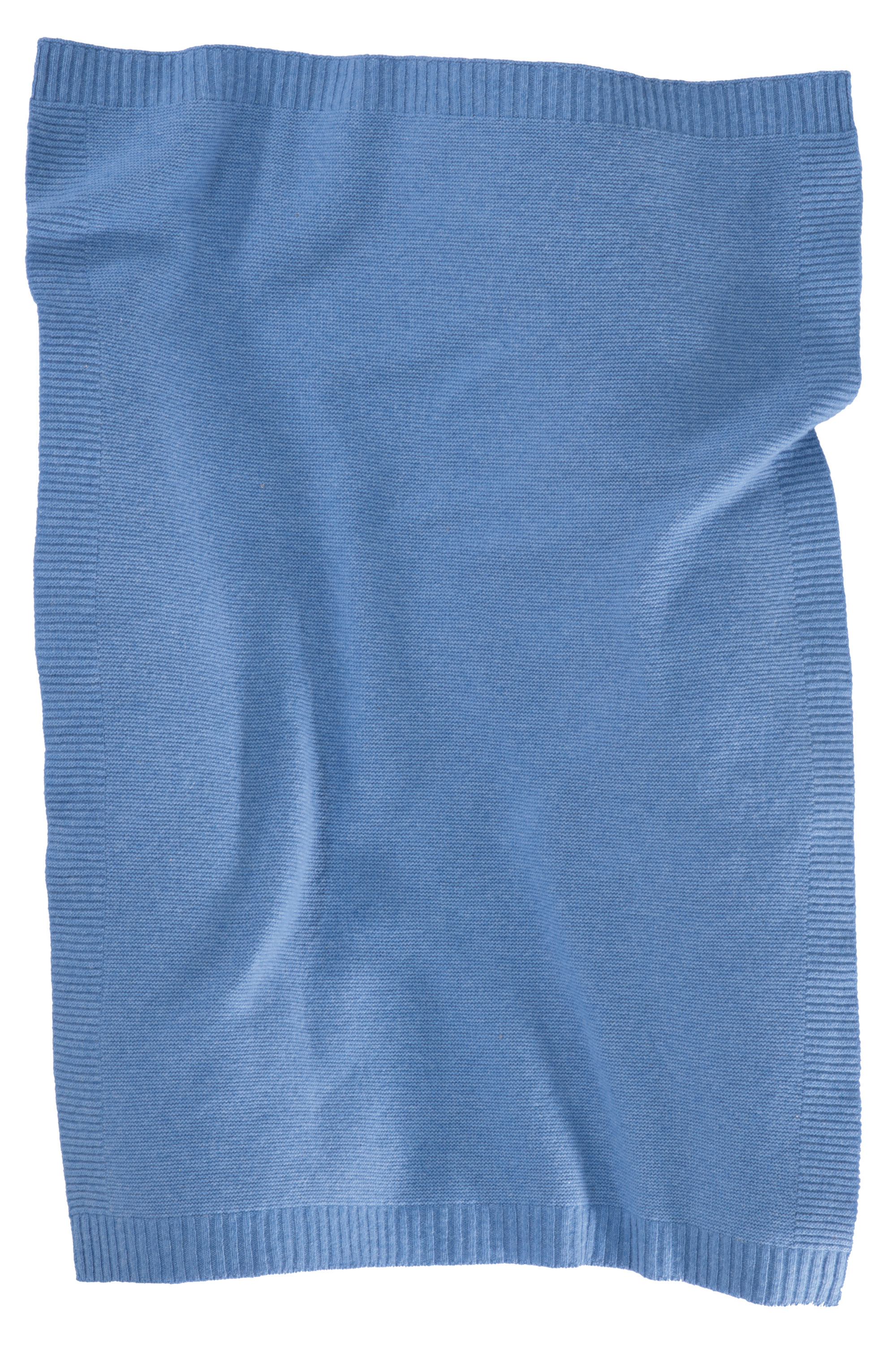 Babydecke Wool Knit blue Freisteller wellig