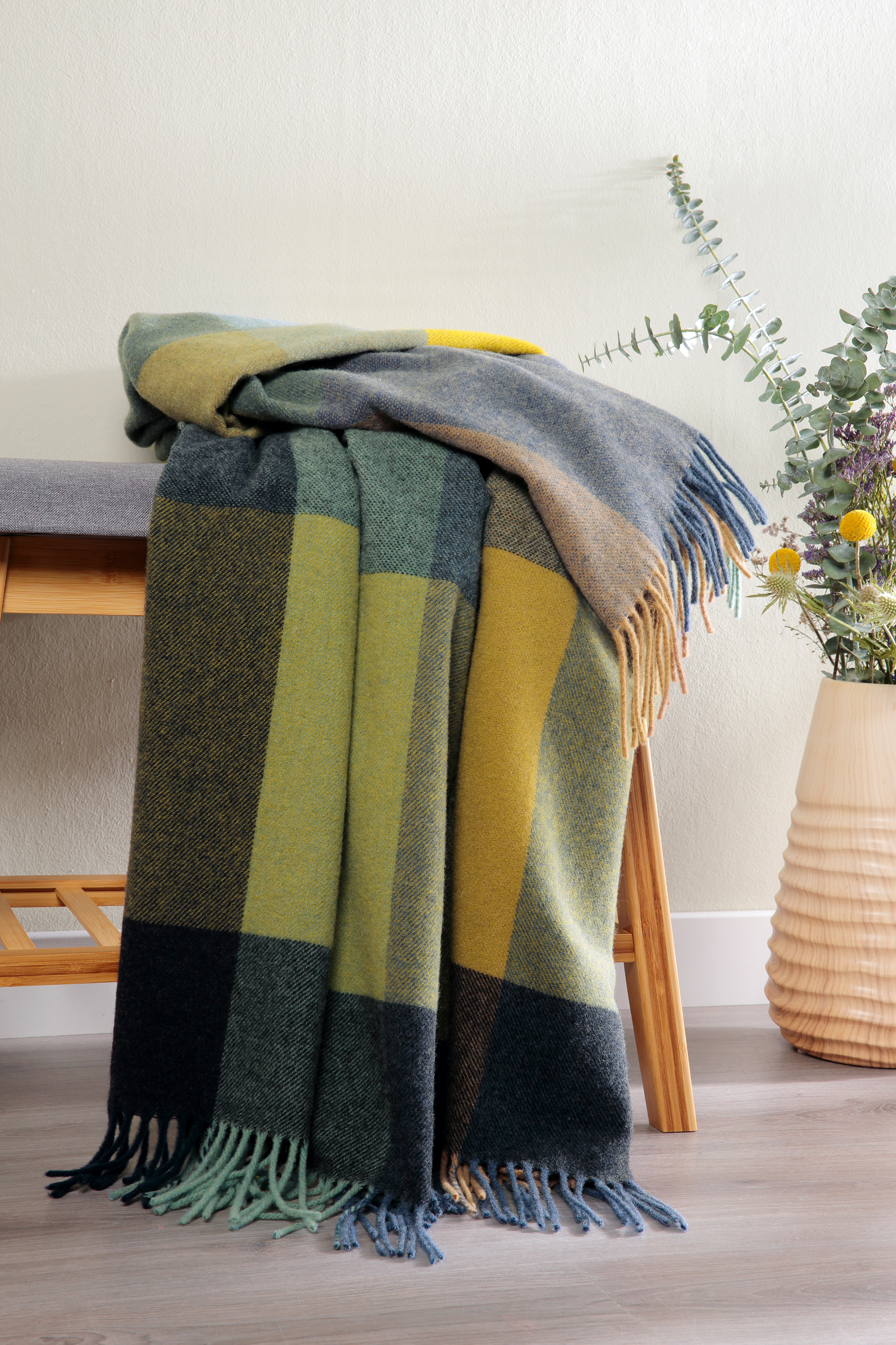 Kaschmirplaid Pleasant yellow Milieubild