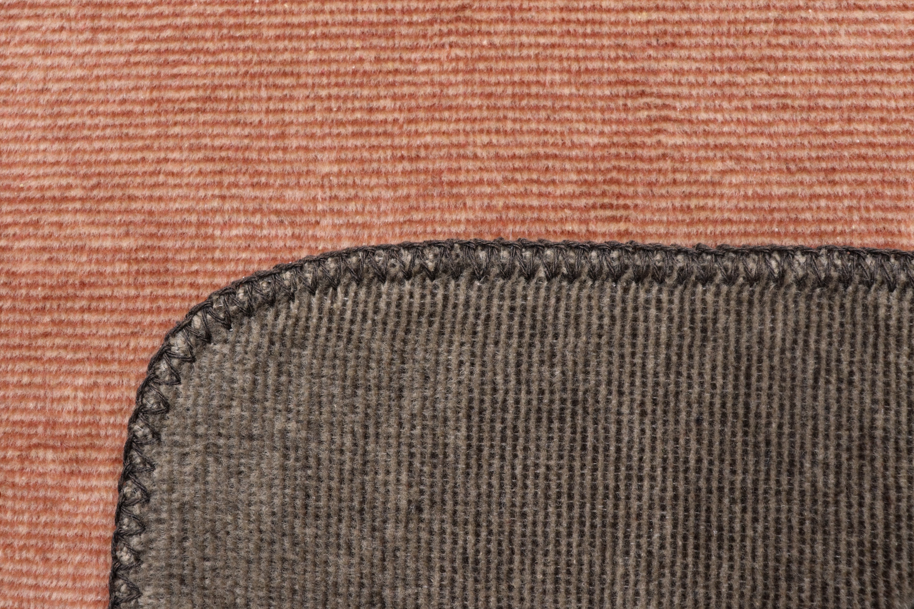 Wohn- und Kuscheldecke "Duo Cotton Melange" Wohndecke Rust-Brown Nahaufnahme Einfassung