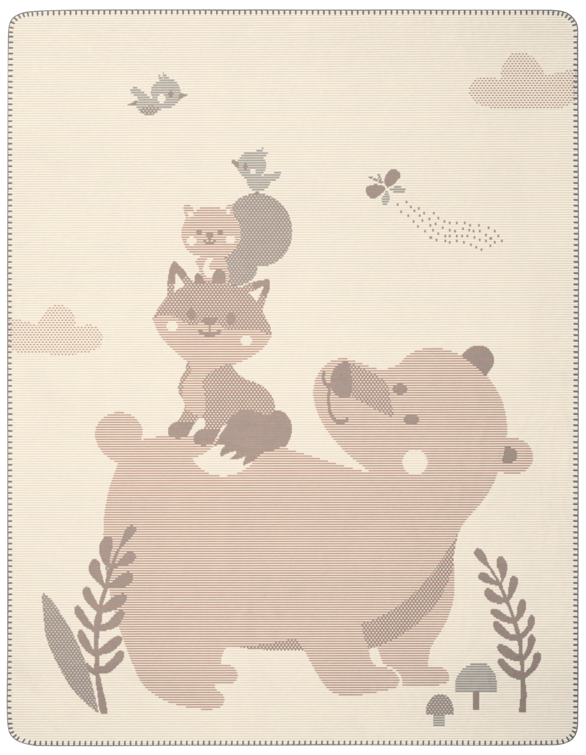 Babydecke Foxy and Friends Freisteller glatt