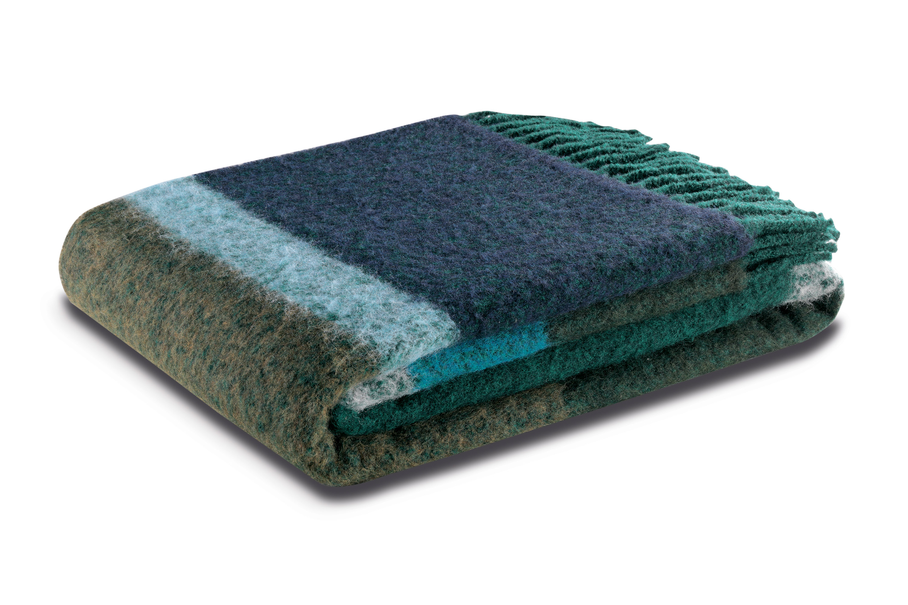 Fransenplaid Mohair Look Emerald Päckchenbild